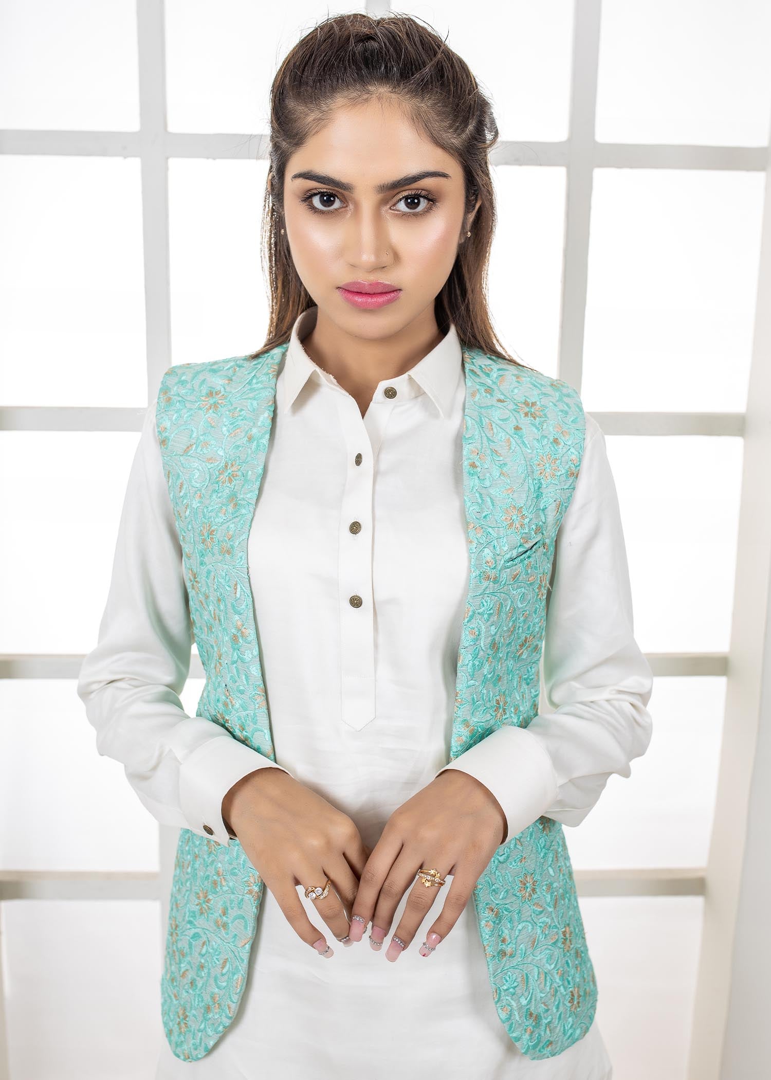 cotton Jacket in Sky
