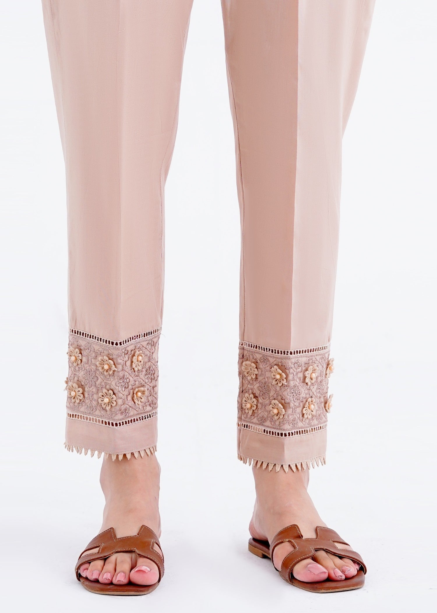 cotton Trousers in Beige