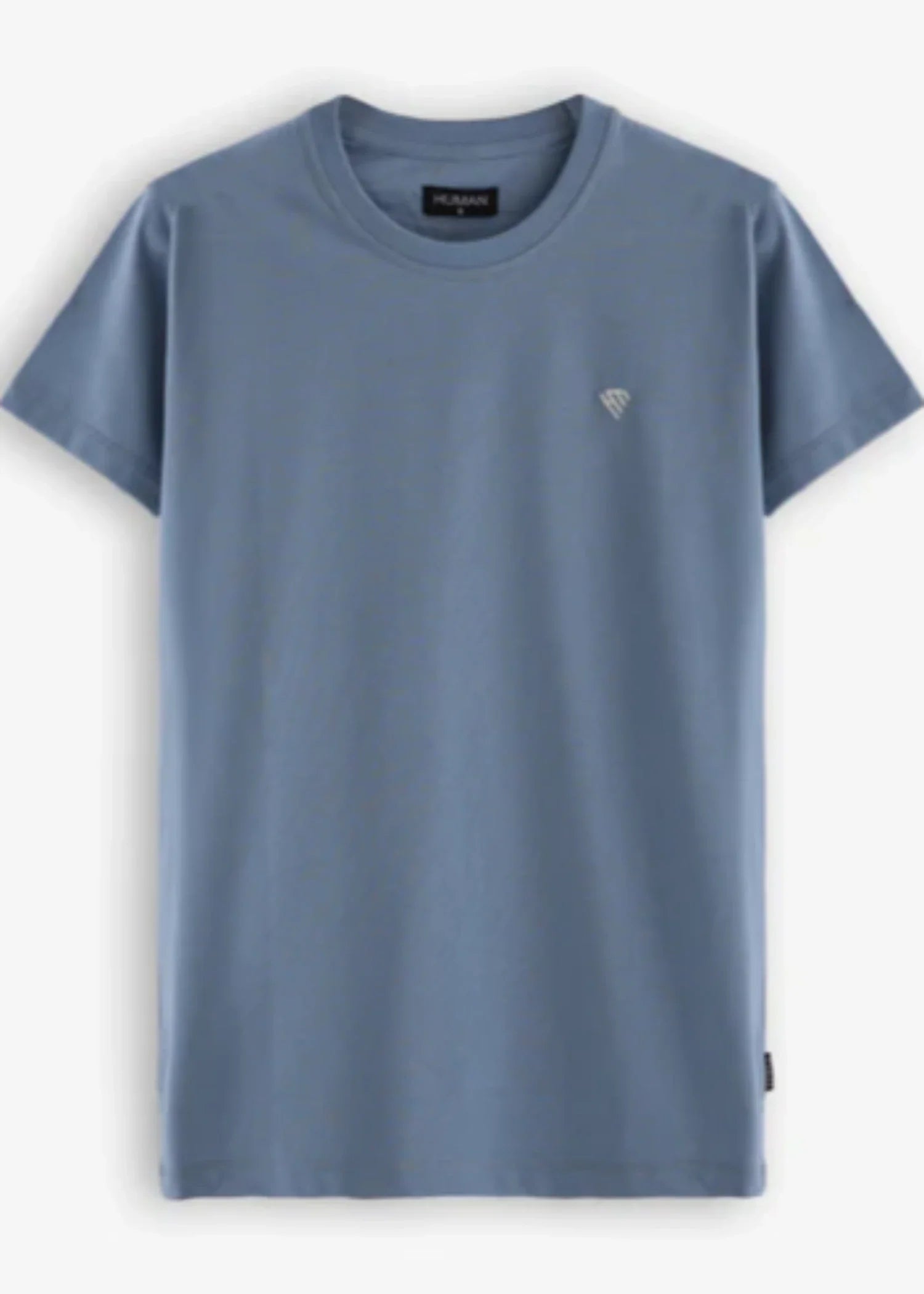 cotton T Shirt in Steel blue