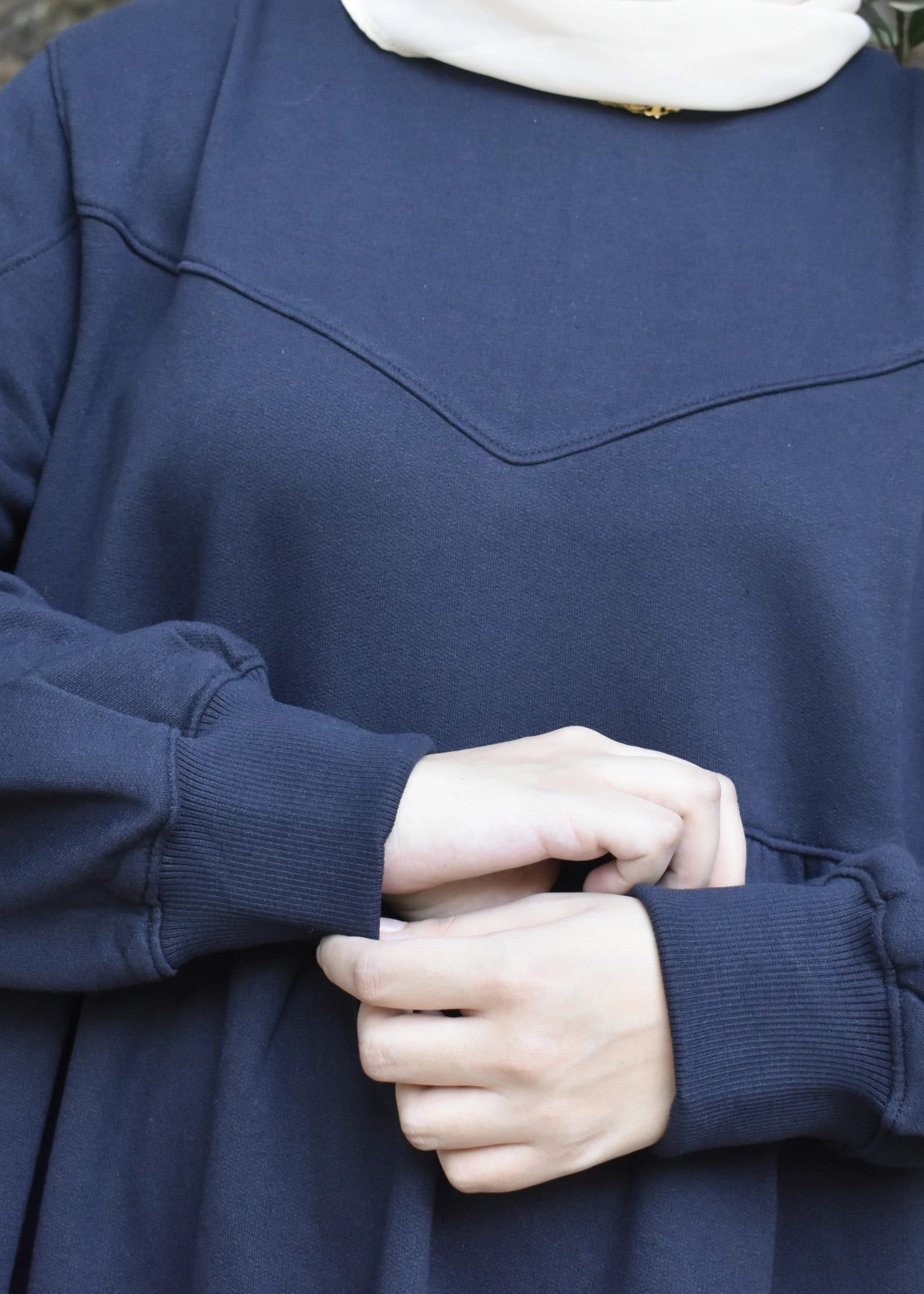 fleece Maxi in Navy blue