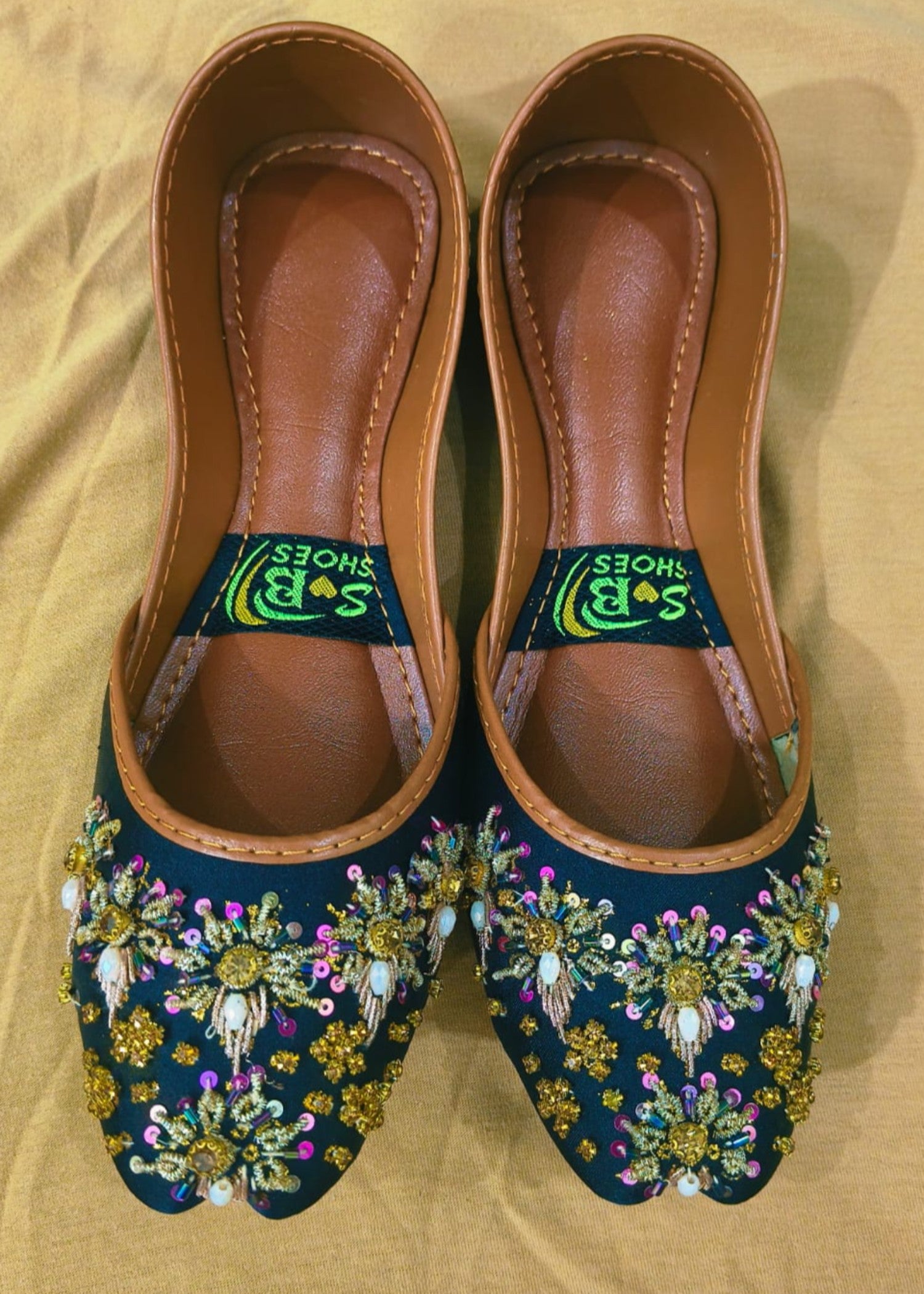 Khussa in Black by - High Quality Women Khussa UQK0425