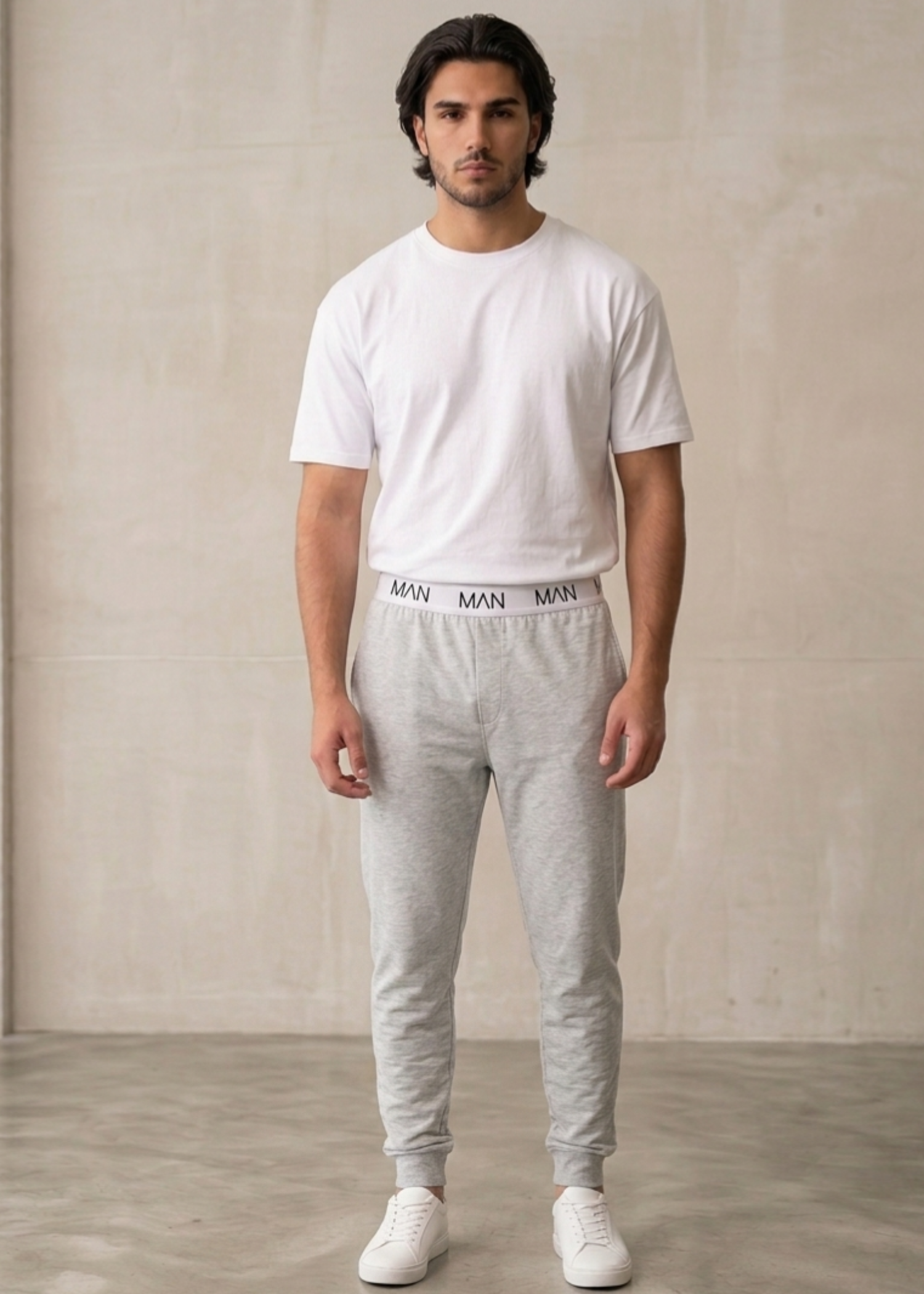 cotton Trousers in Pastel grey