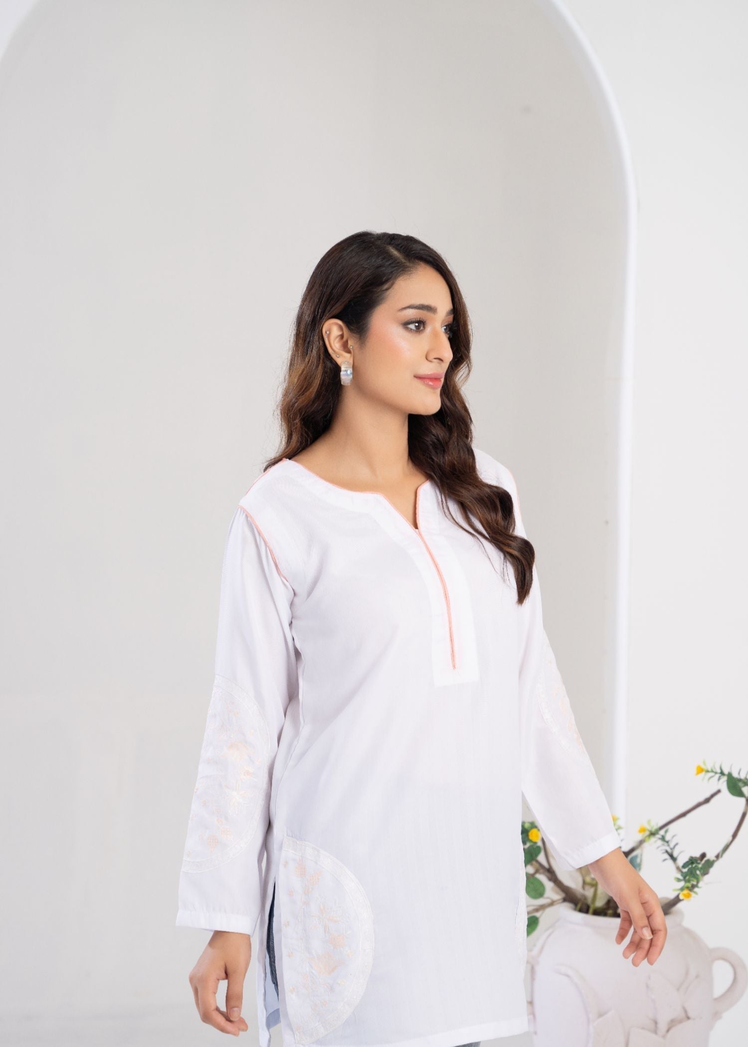 cotton Kurti in White
