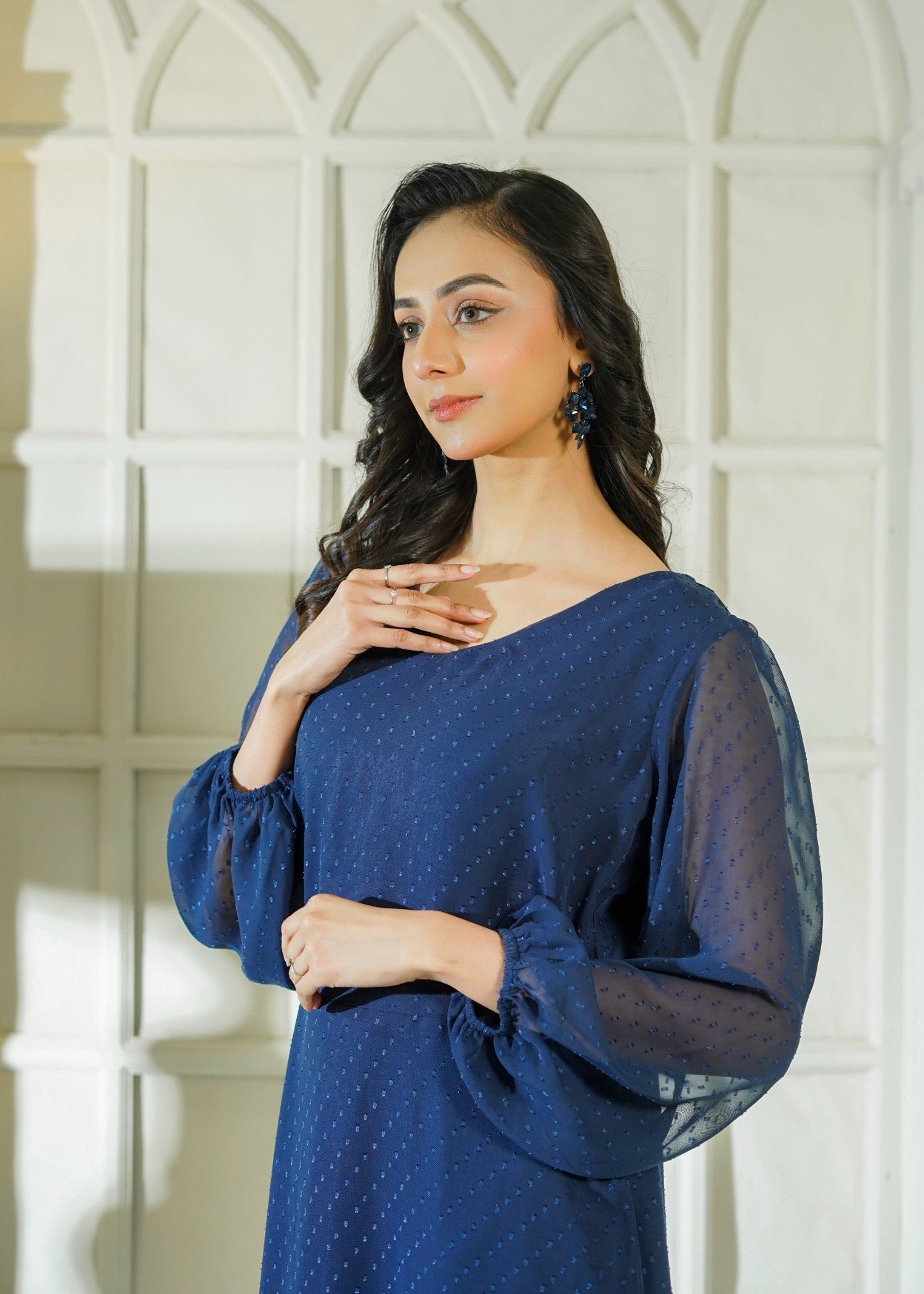 viscose Maxi in Blue