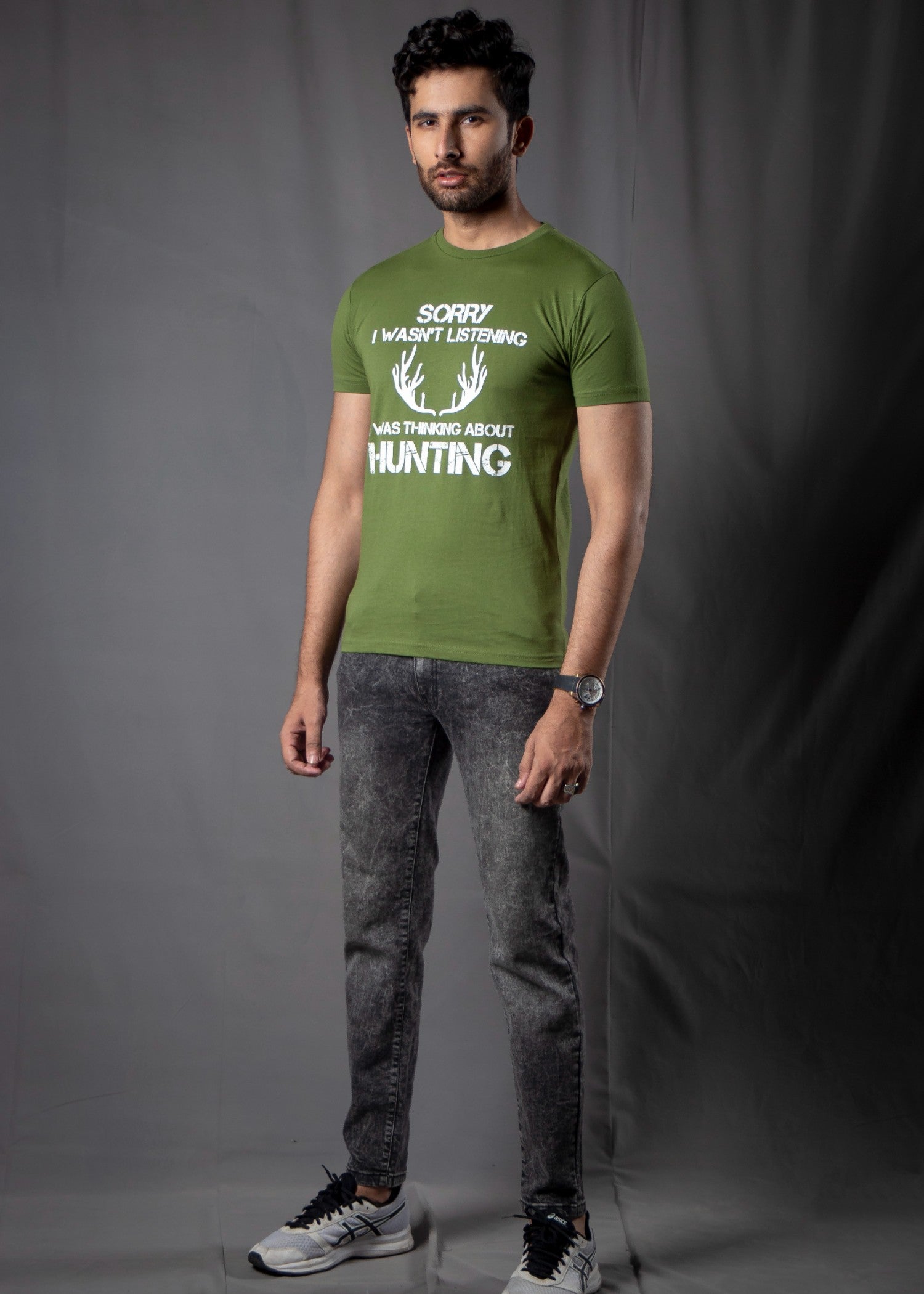 cotton T Shirt in Green