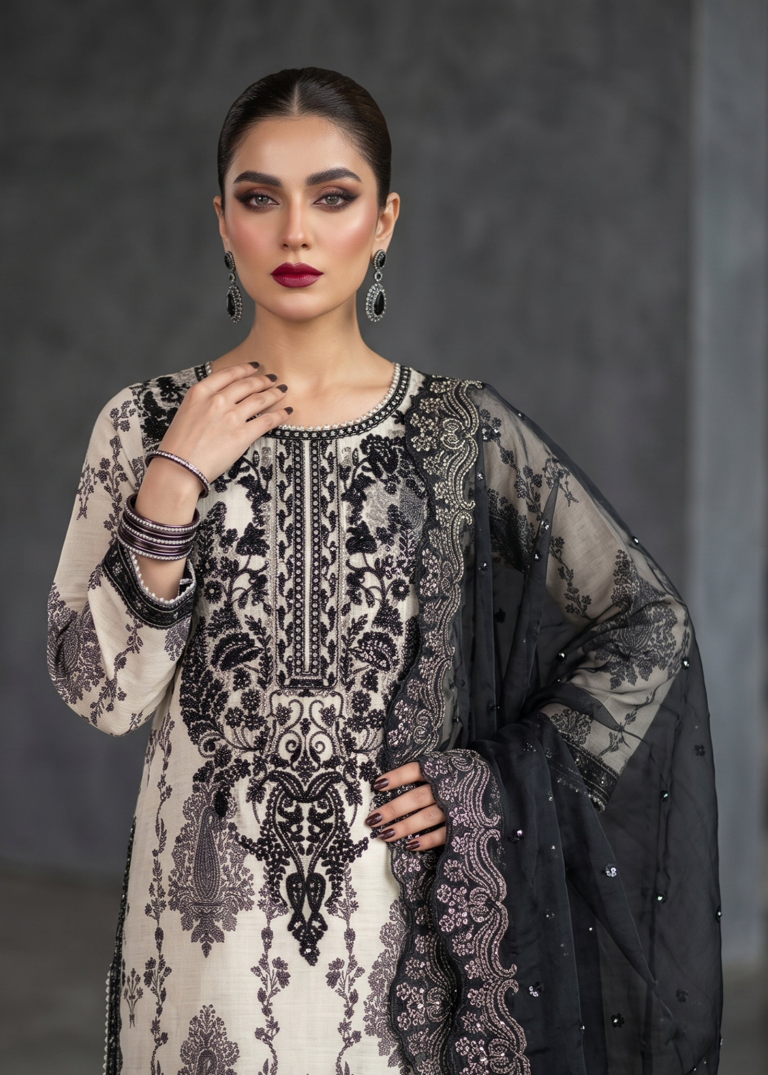 raw silk Kurta Set in Cream