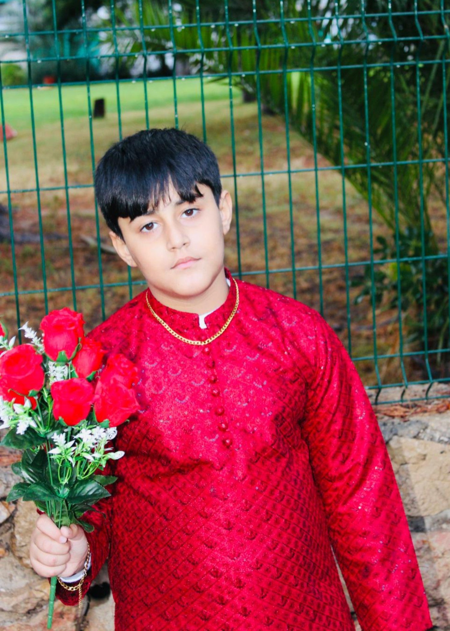 masuri Kurta in Spicy red