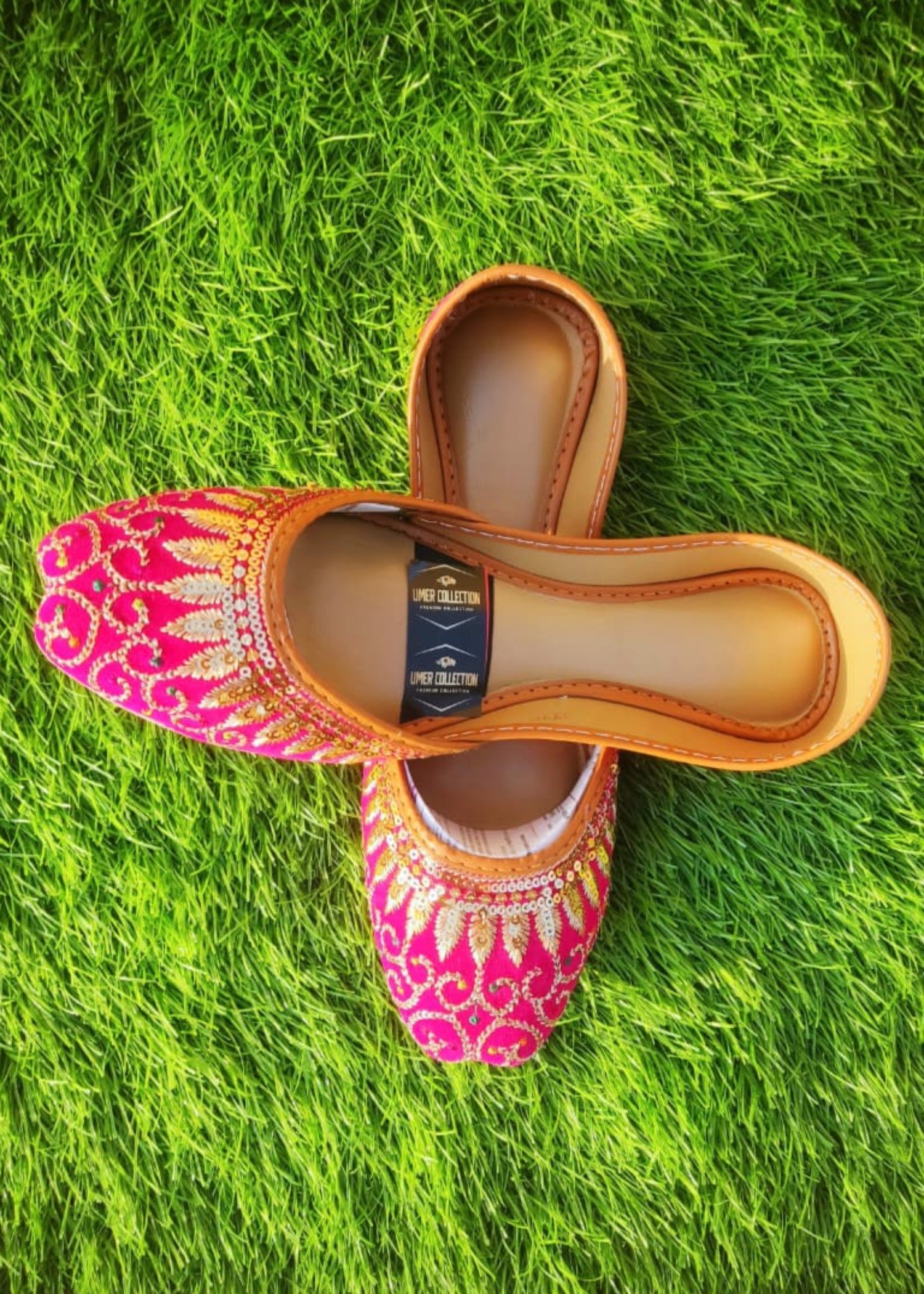 Khussa in Deep pink by - High Quality Women Khussa VPD7142