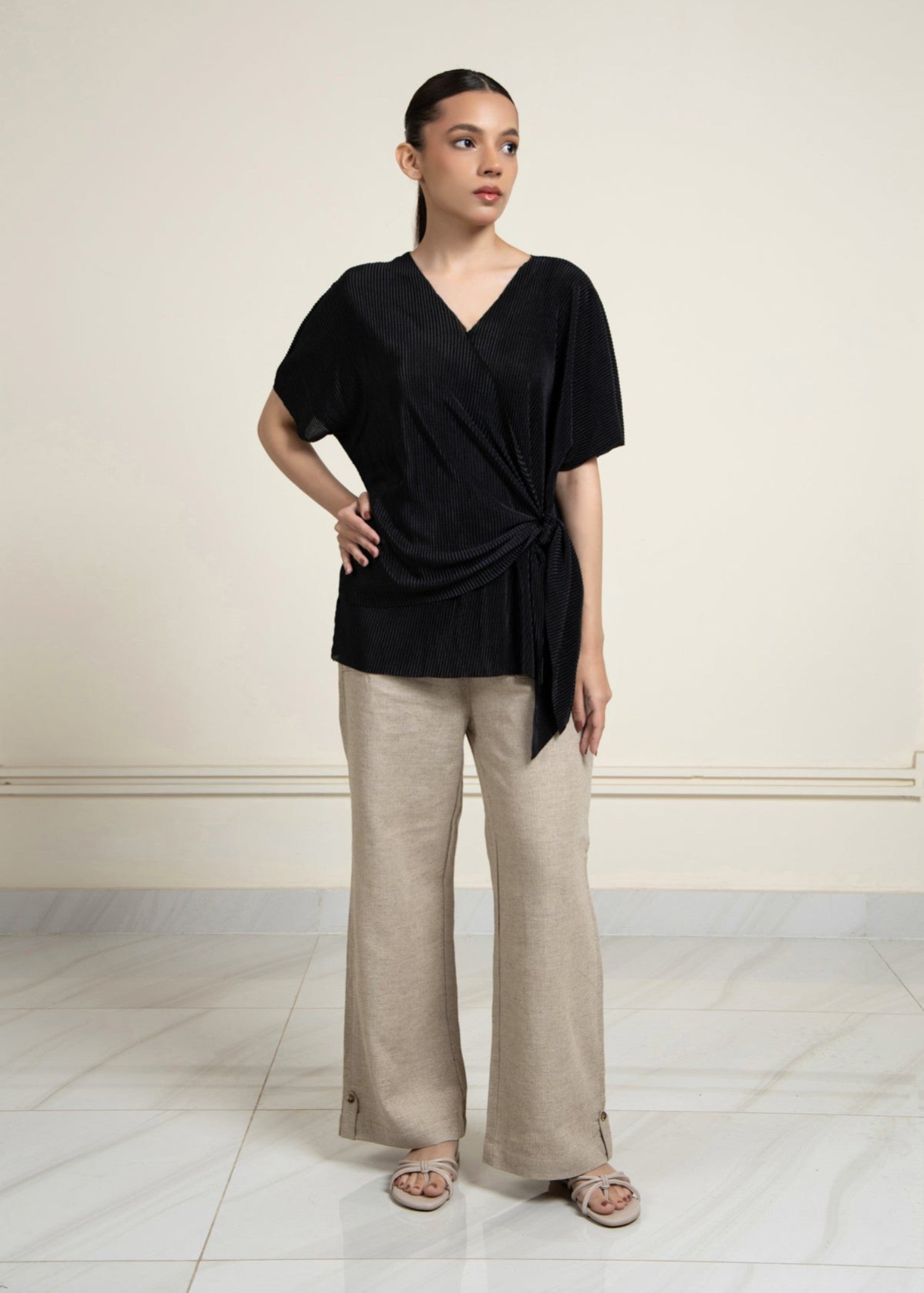 silk Top in Black
