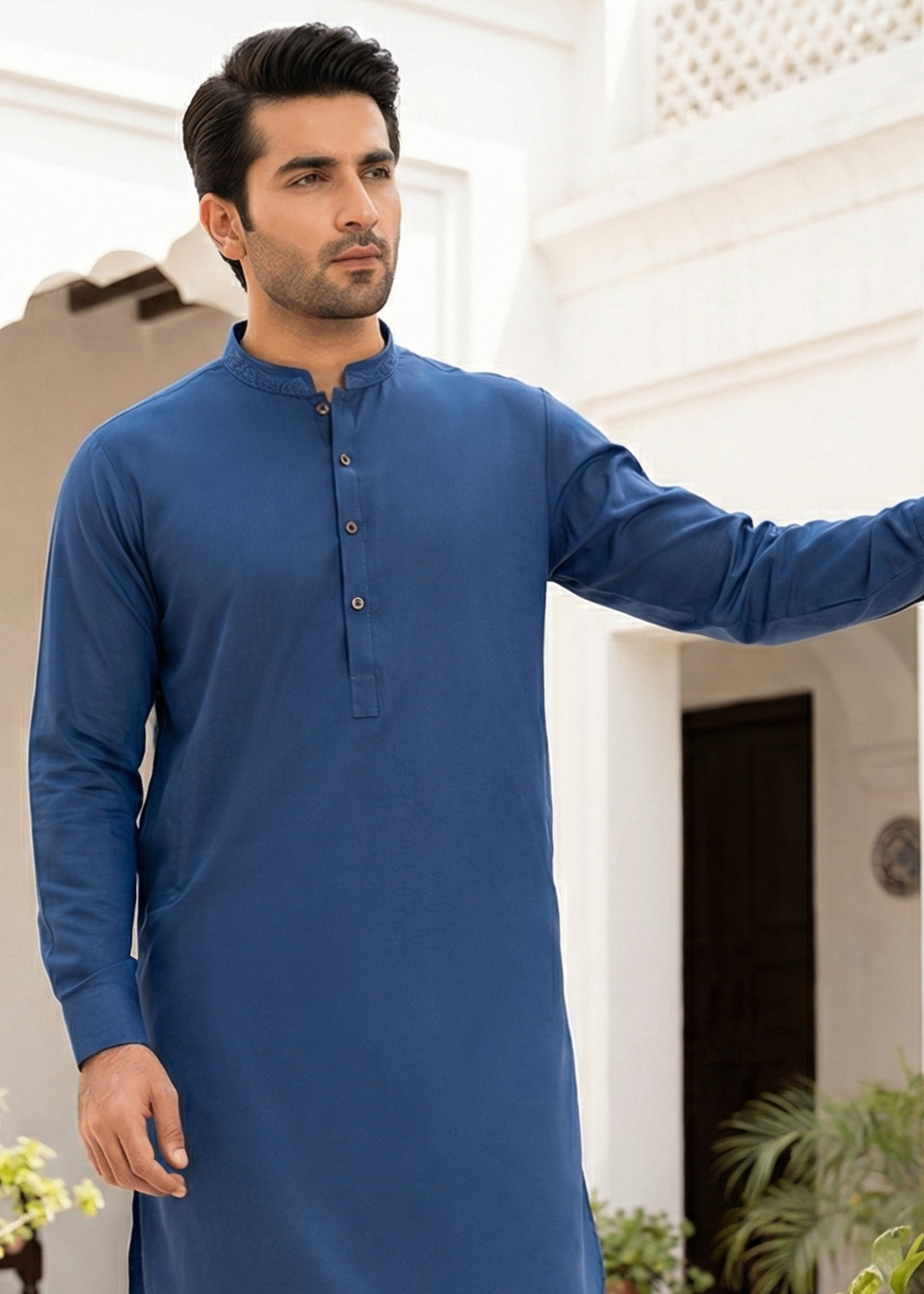 wash & wear Kurta in Blue