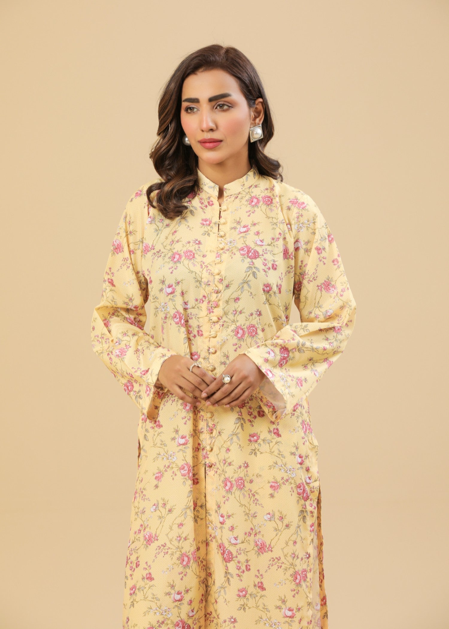 crepe Co Ord Sets in Lemon