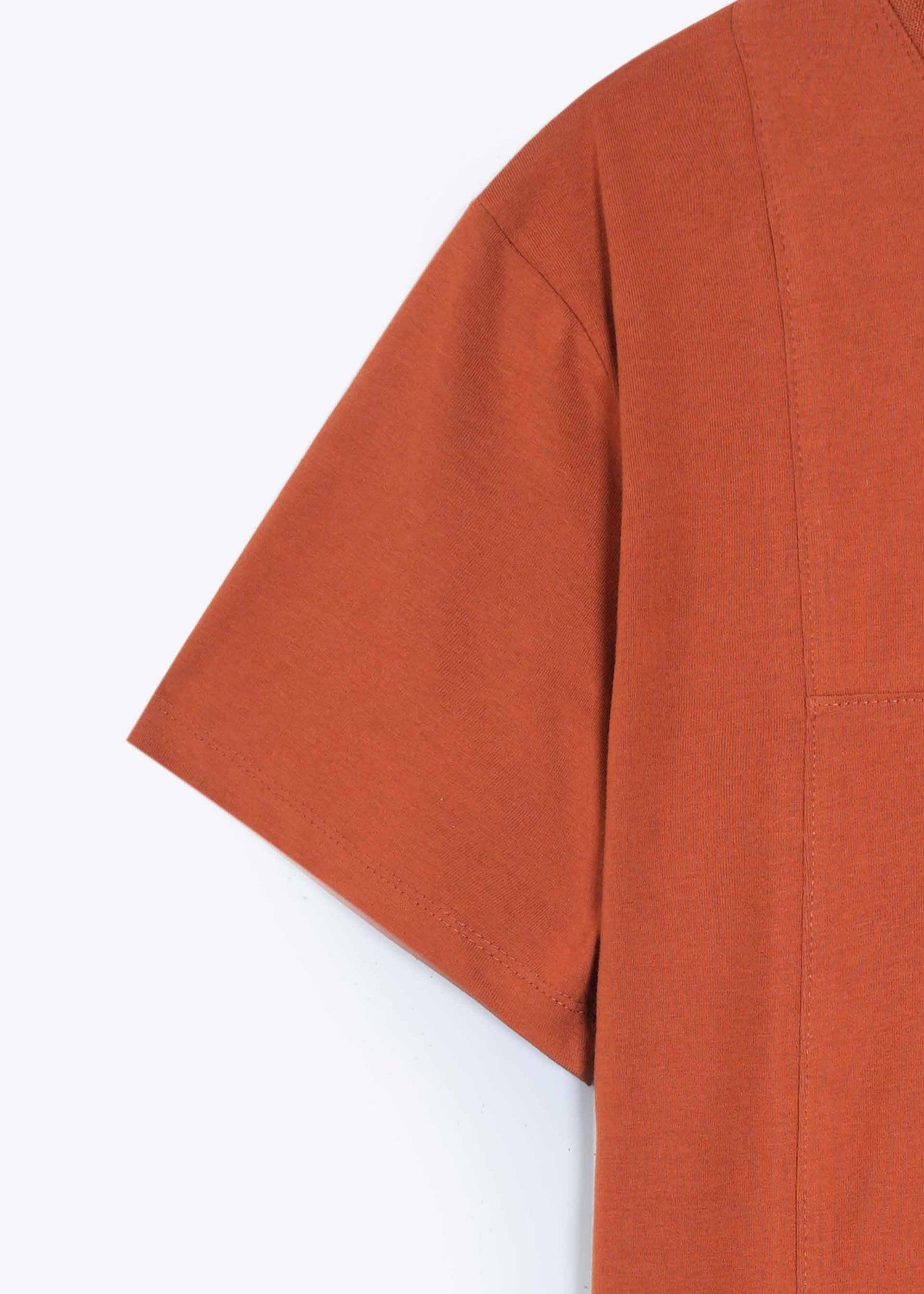 cotton T Shirt in Rust orange