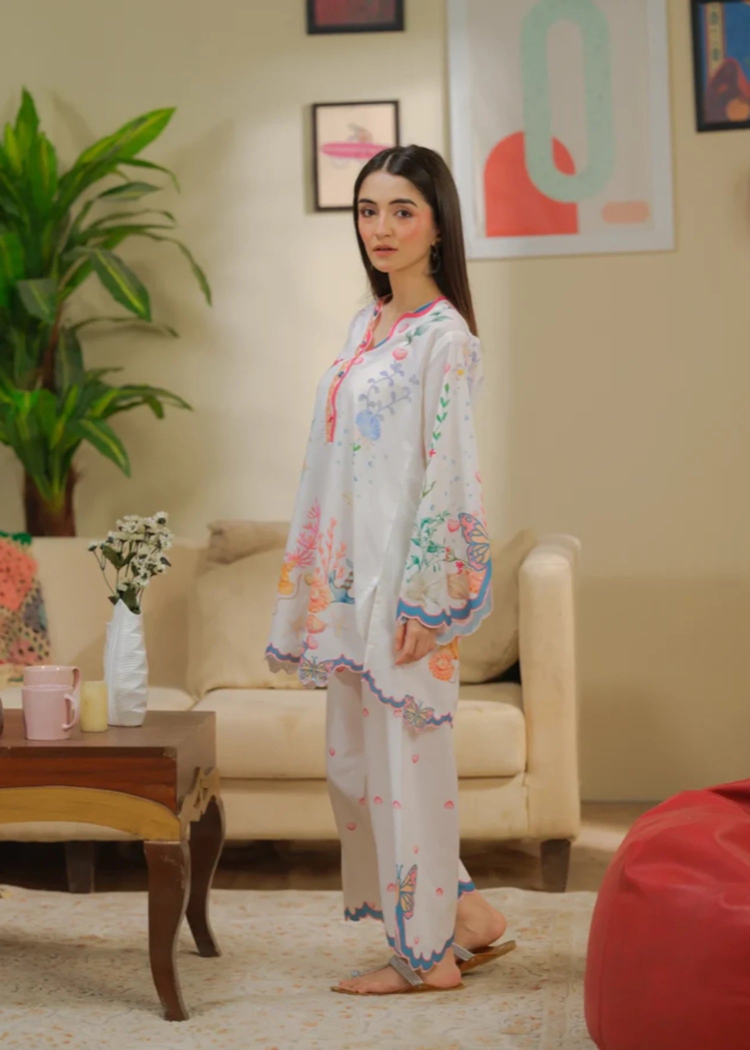 cambric Co Ord Sets in Ivory