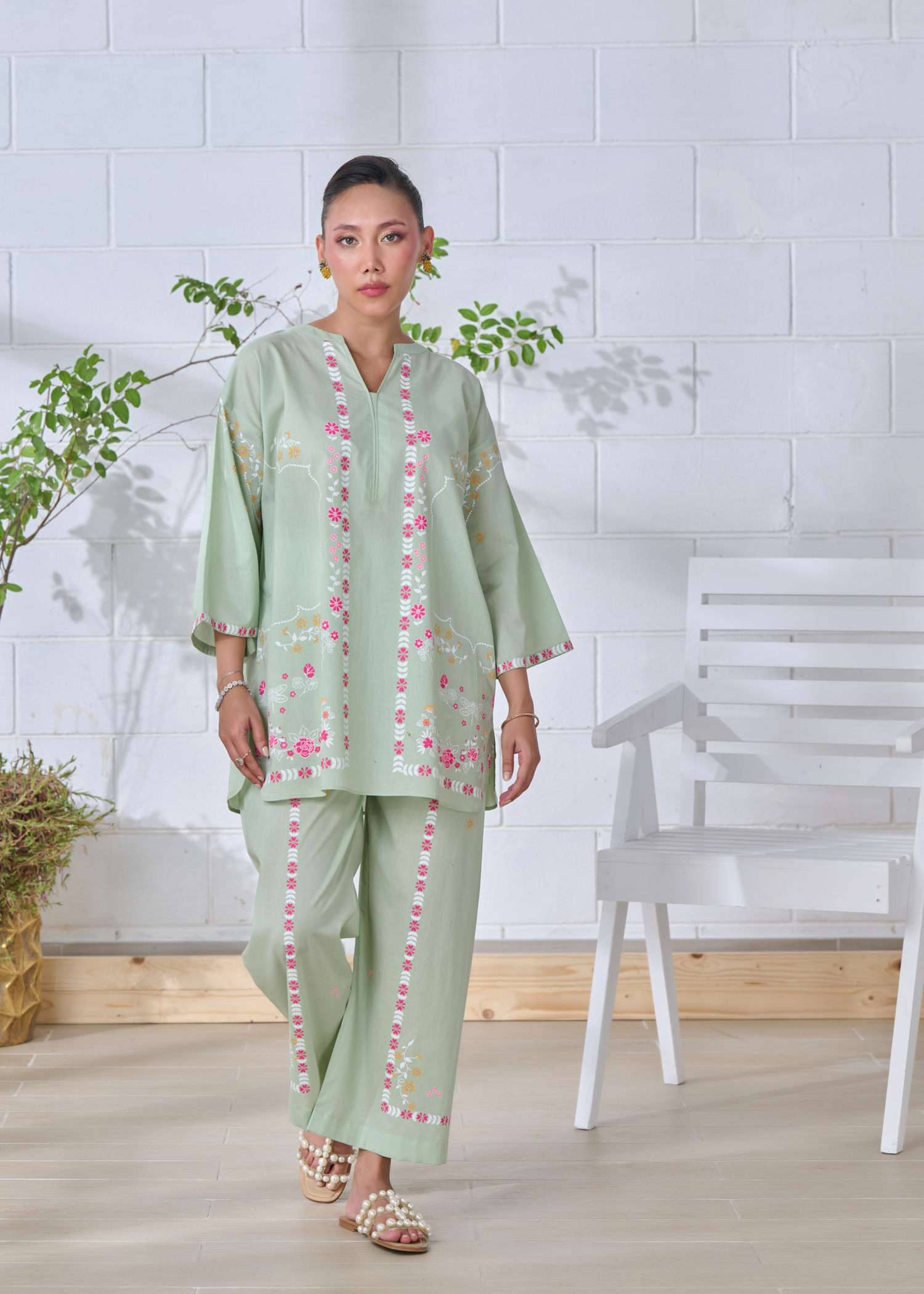 lawn Co Ord Sets in Mint green