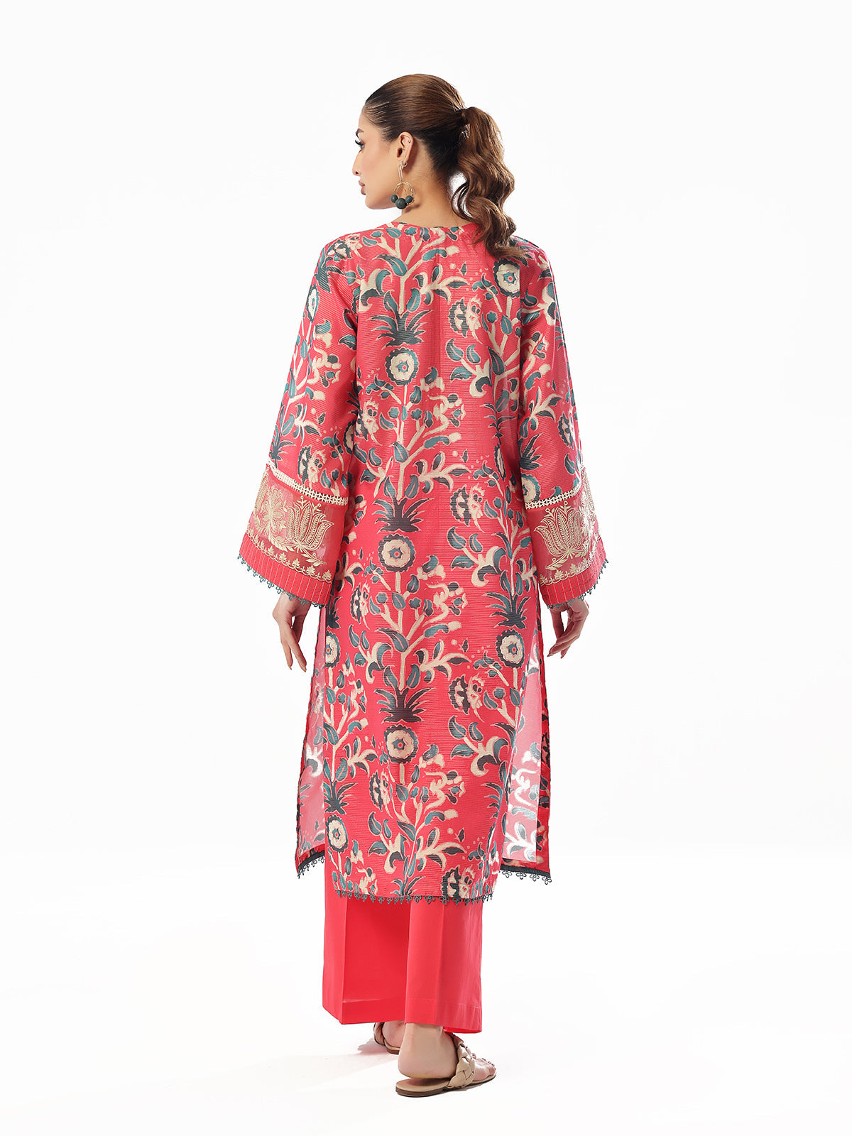 masuri Kurta Set in Raspberry pink
