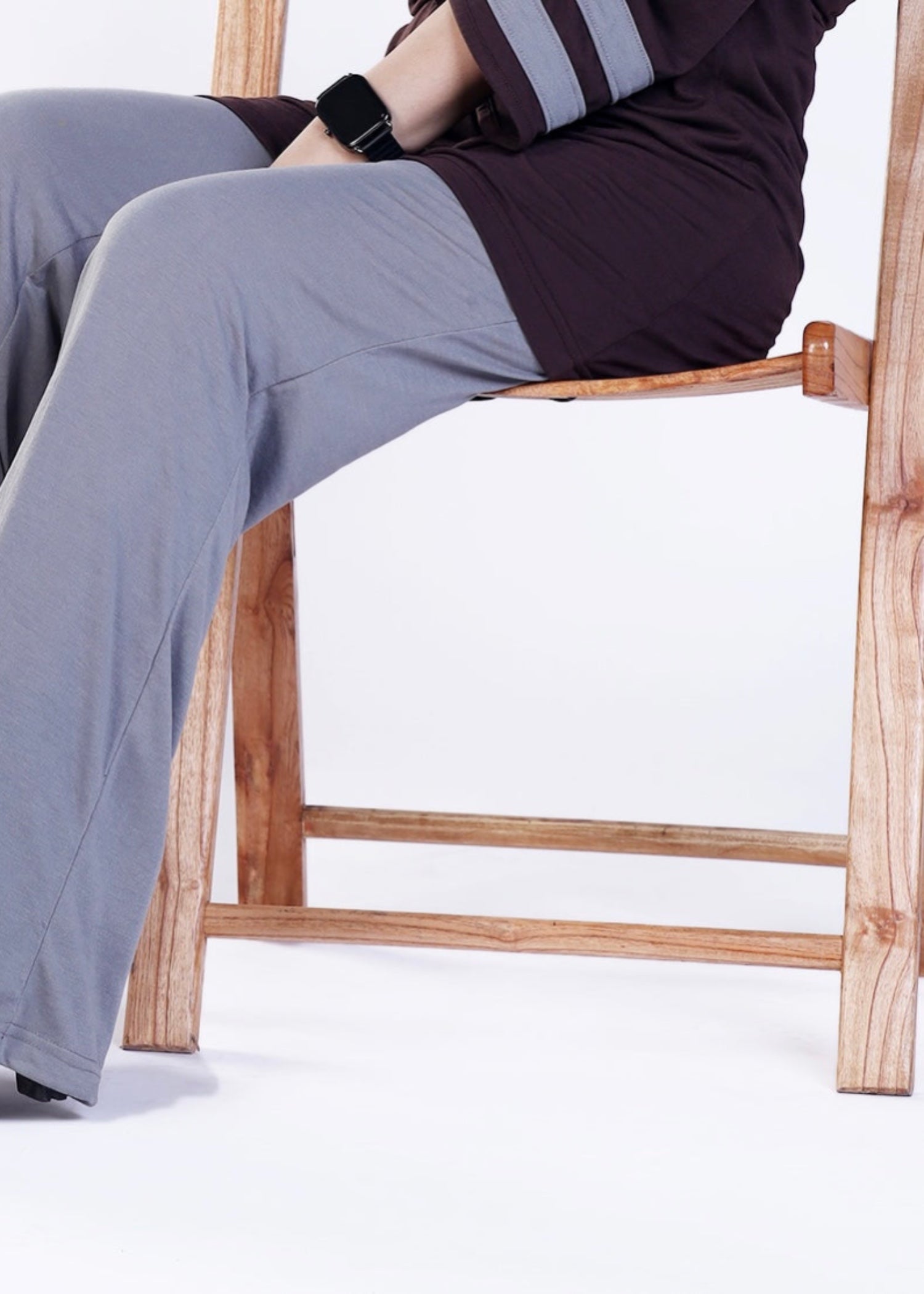 cotton jersey Co Ord Sets in Grey, walnut brown