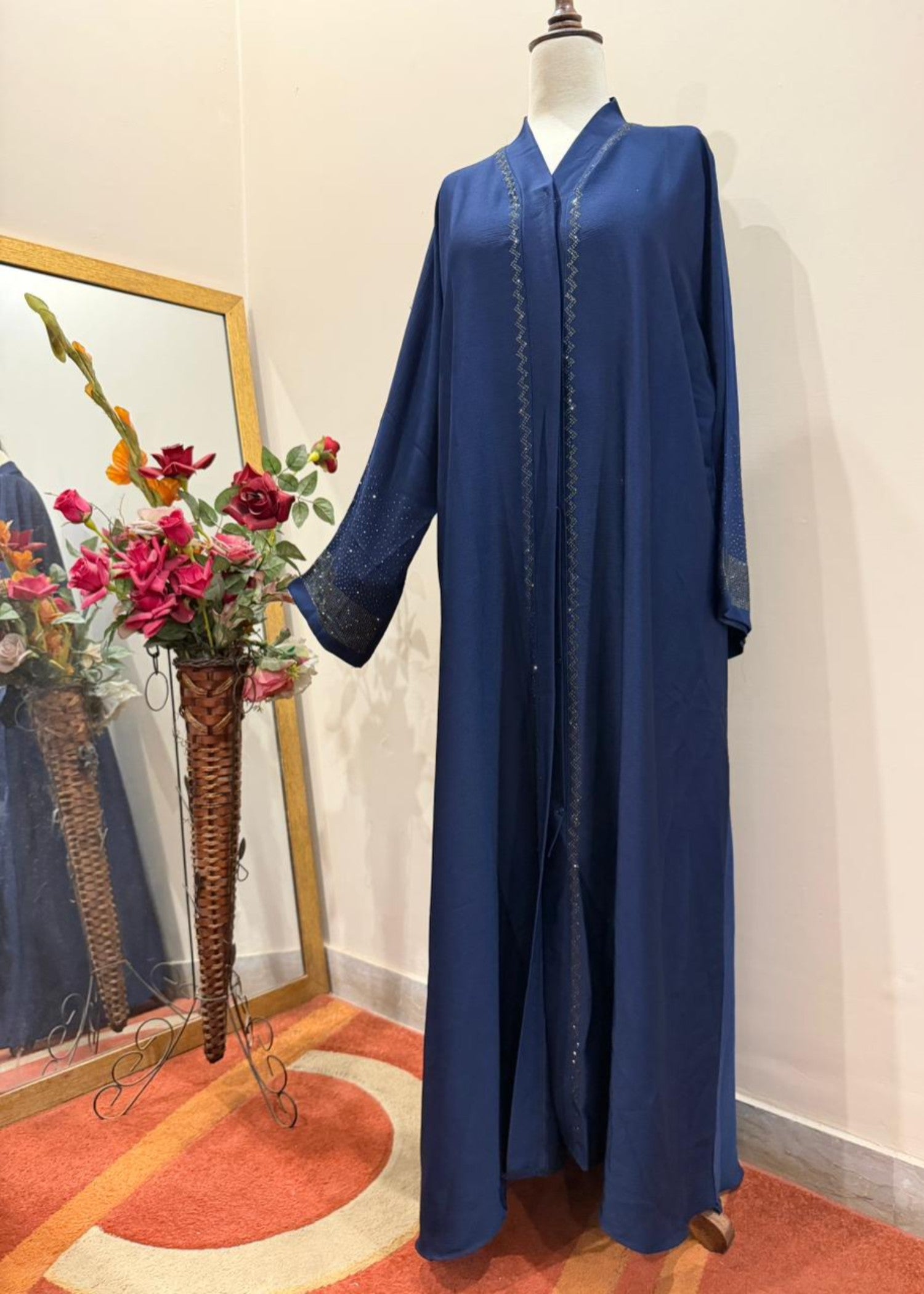 nidha blend Abaya in Navy blue