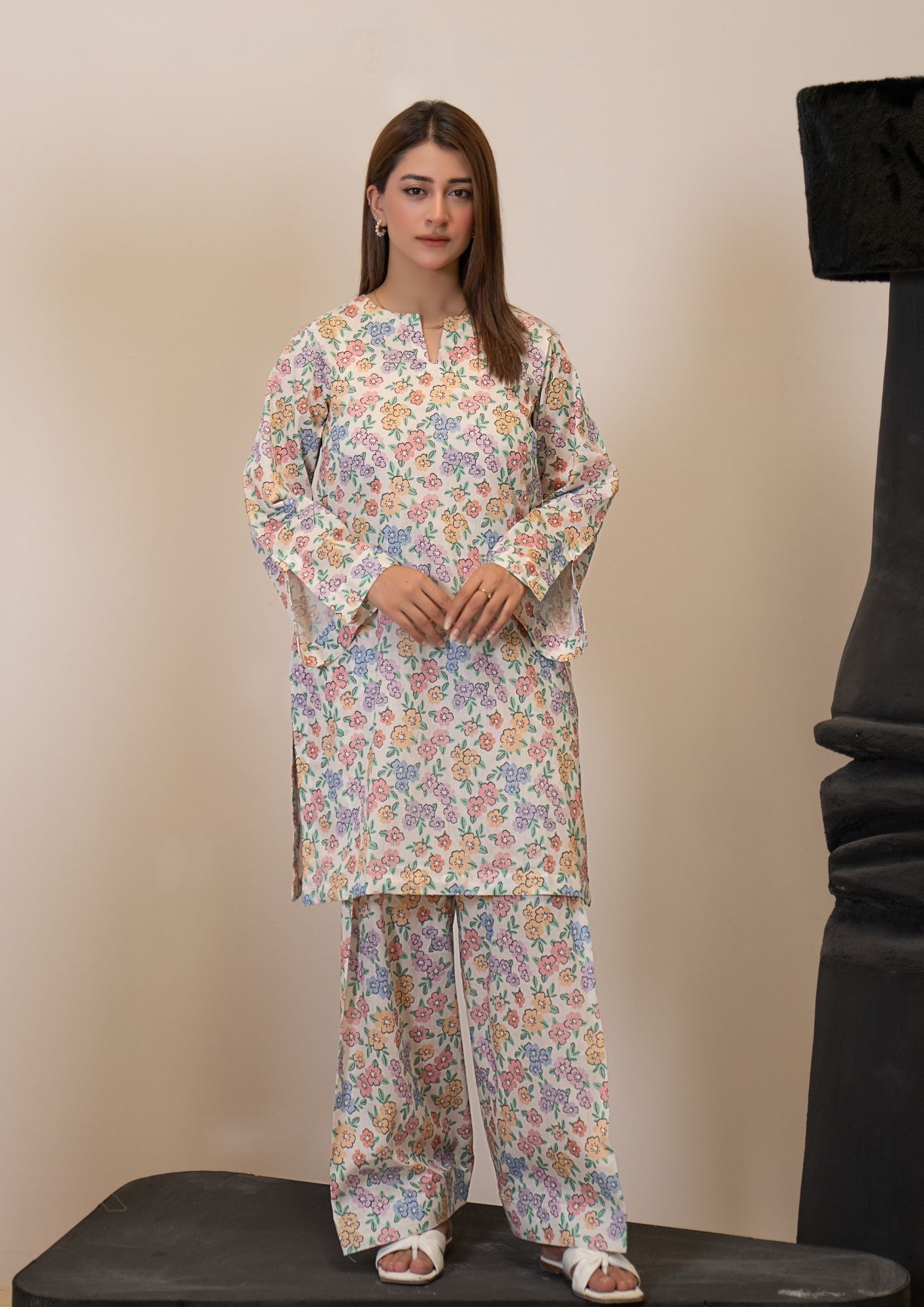 lawn Co Ord Sets in Cream