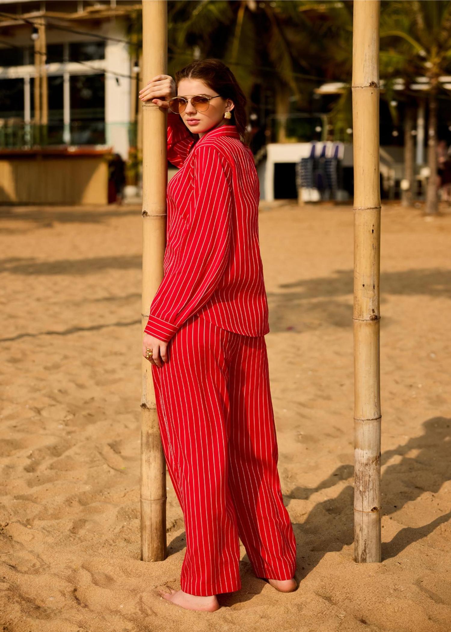 polycotton Co Ord Sets in Red