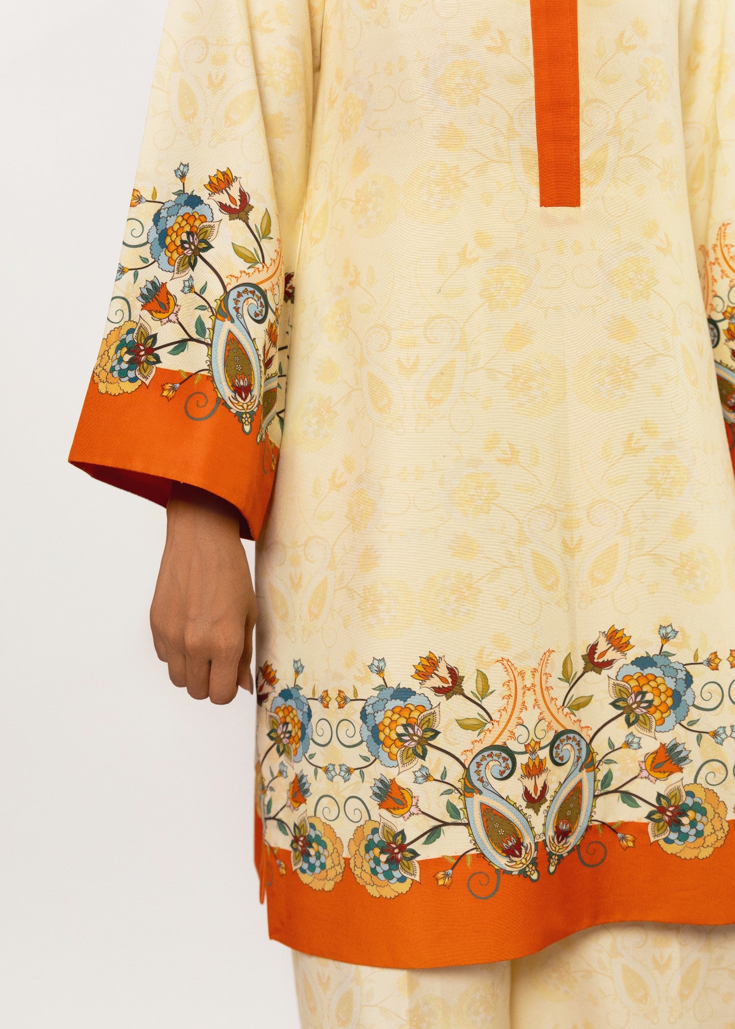 silk Kurta Set in Butter