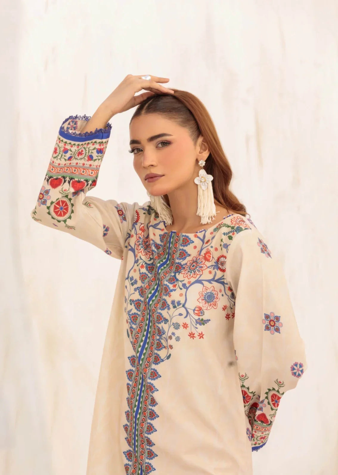 cambric Co Ord Sets in Beige, multi