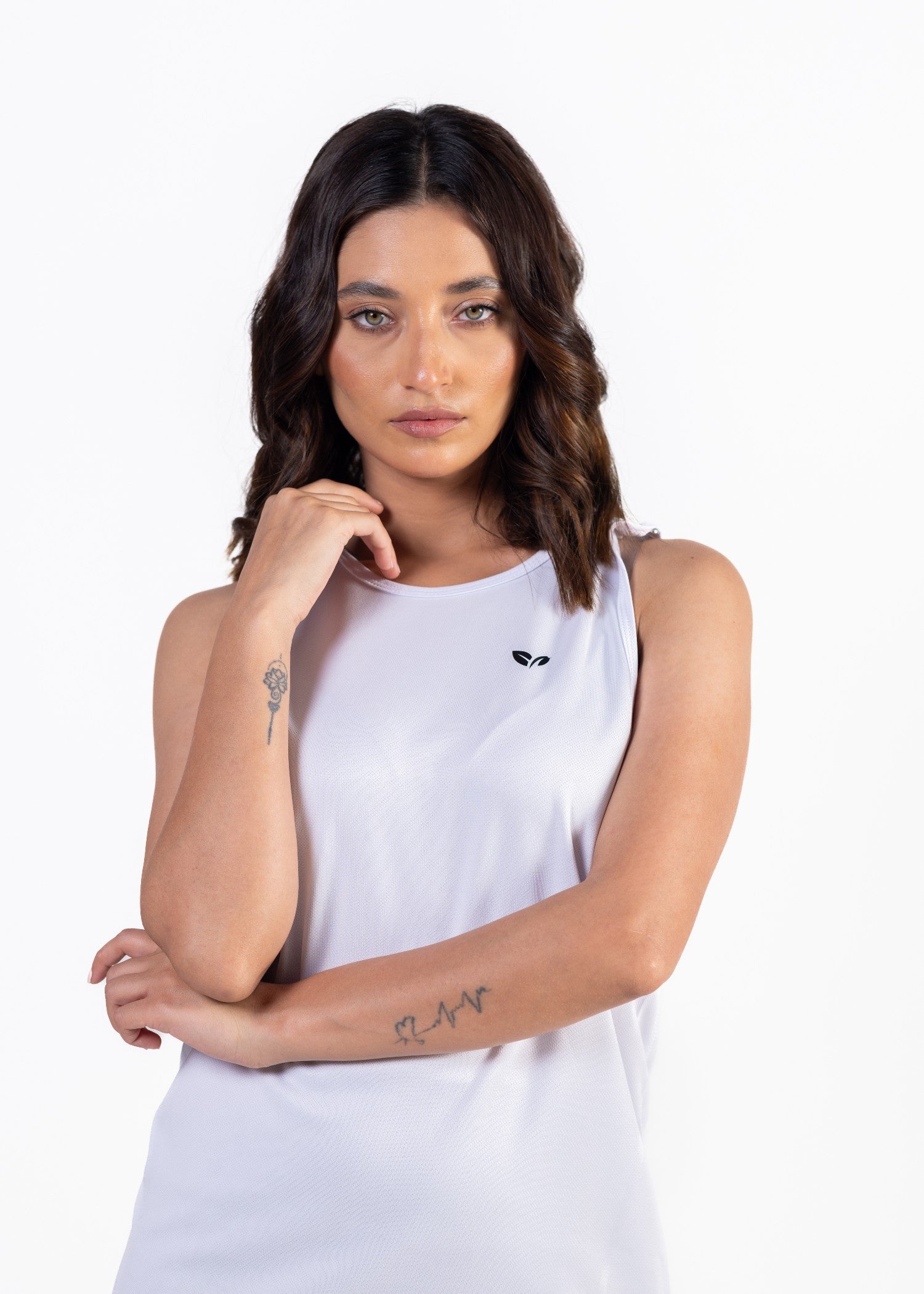 polyester Tank Top in White
