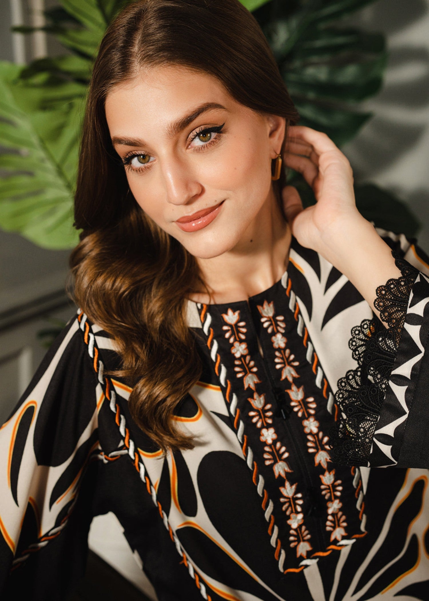 crepe Kurti in Black