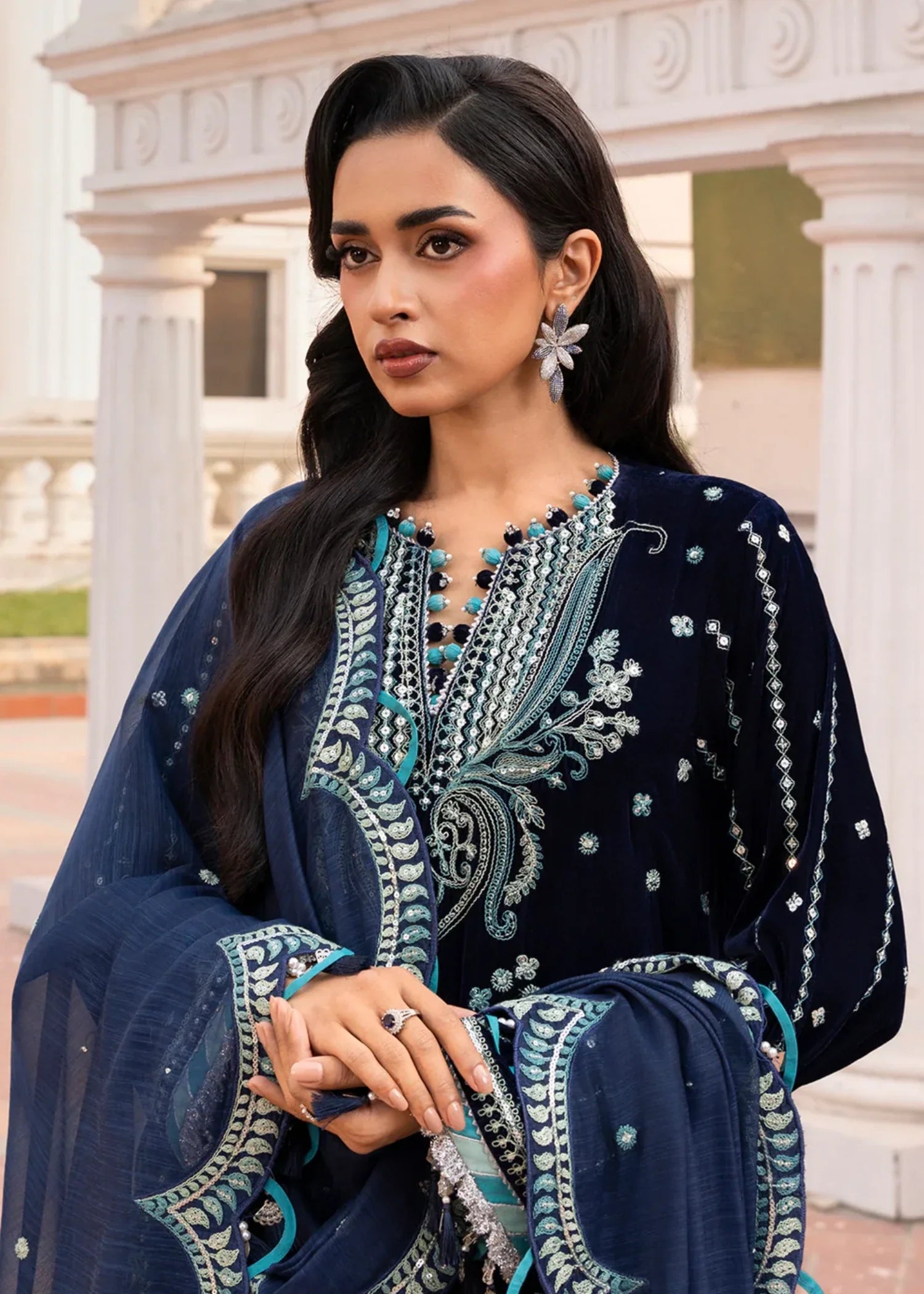 velvet Unstitched in Blue