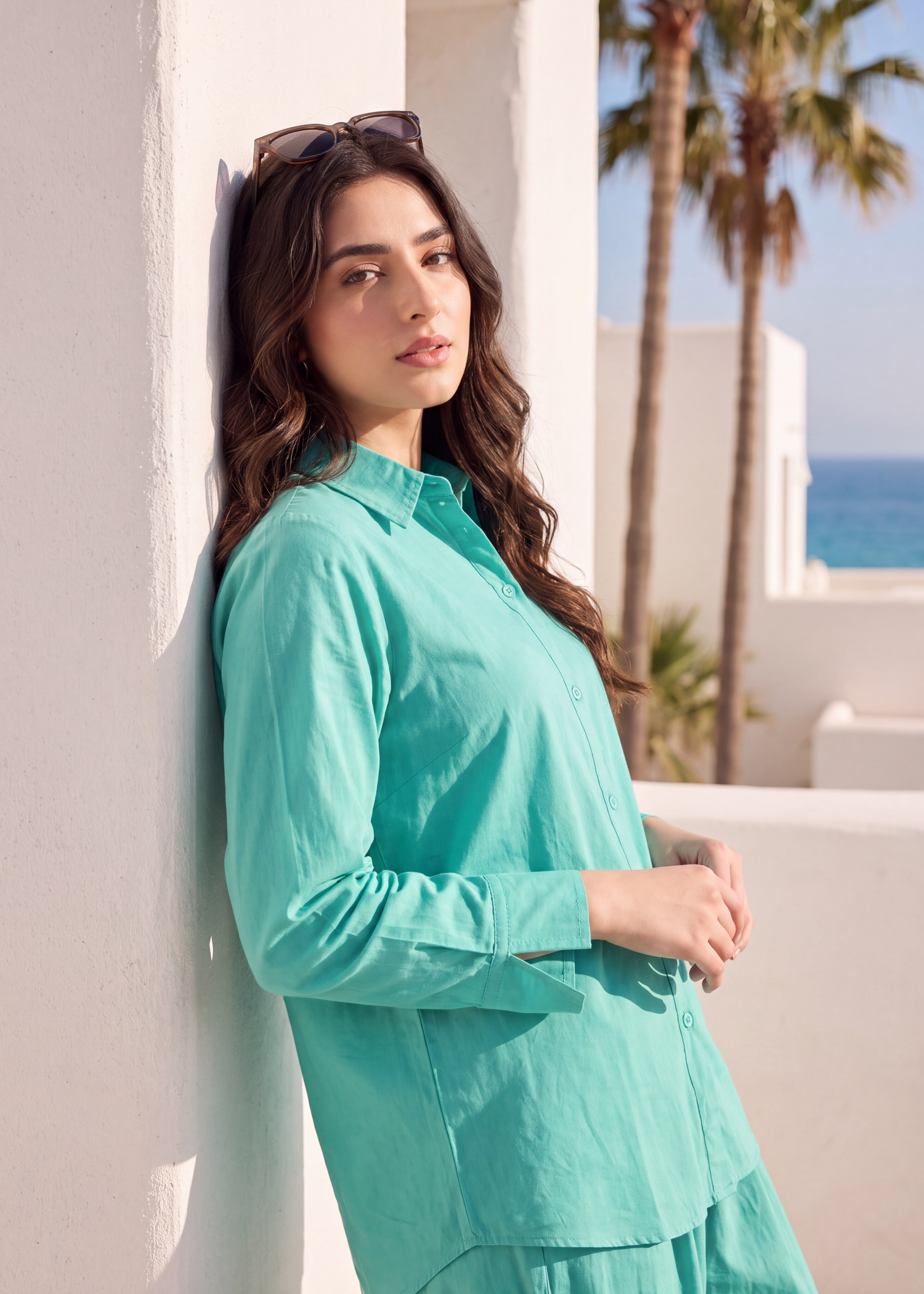 cotton Co ord Sets in Turquoise