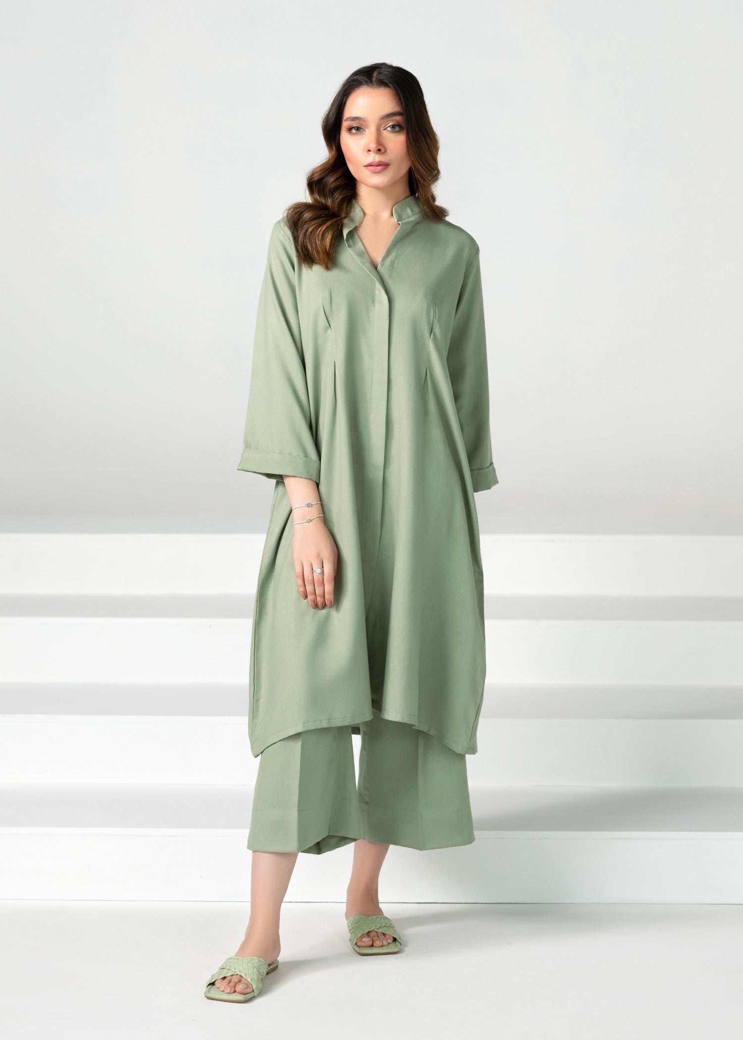 karandi Co ord Sets in Green