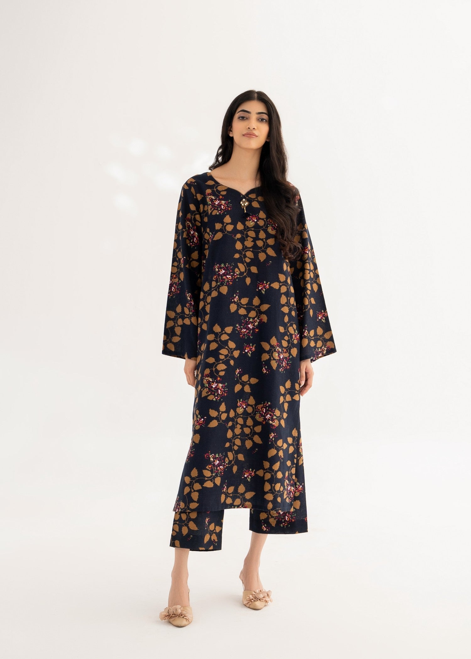 khaddar Co Ord Sets in Dark blue