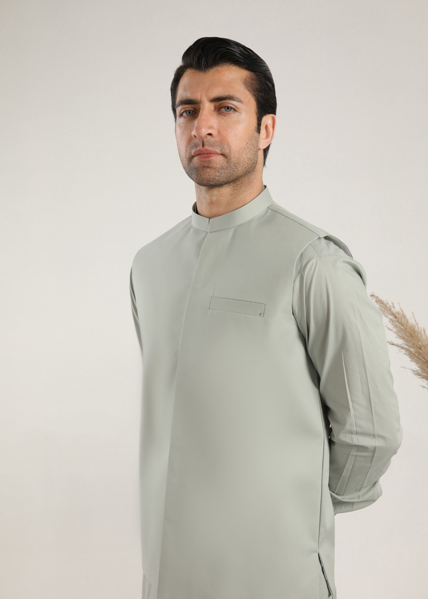 cotton Waistcoat in Ash grey
