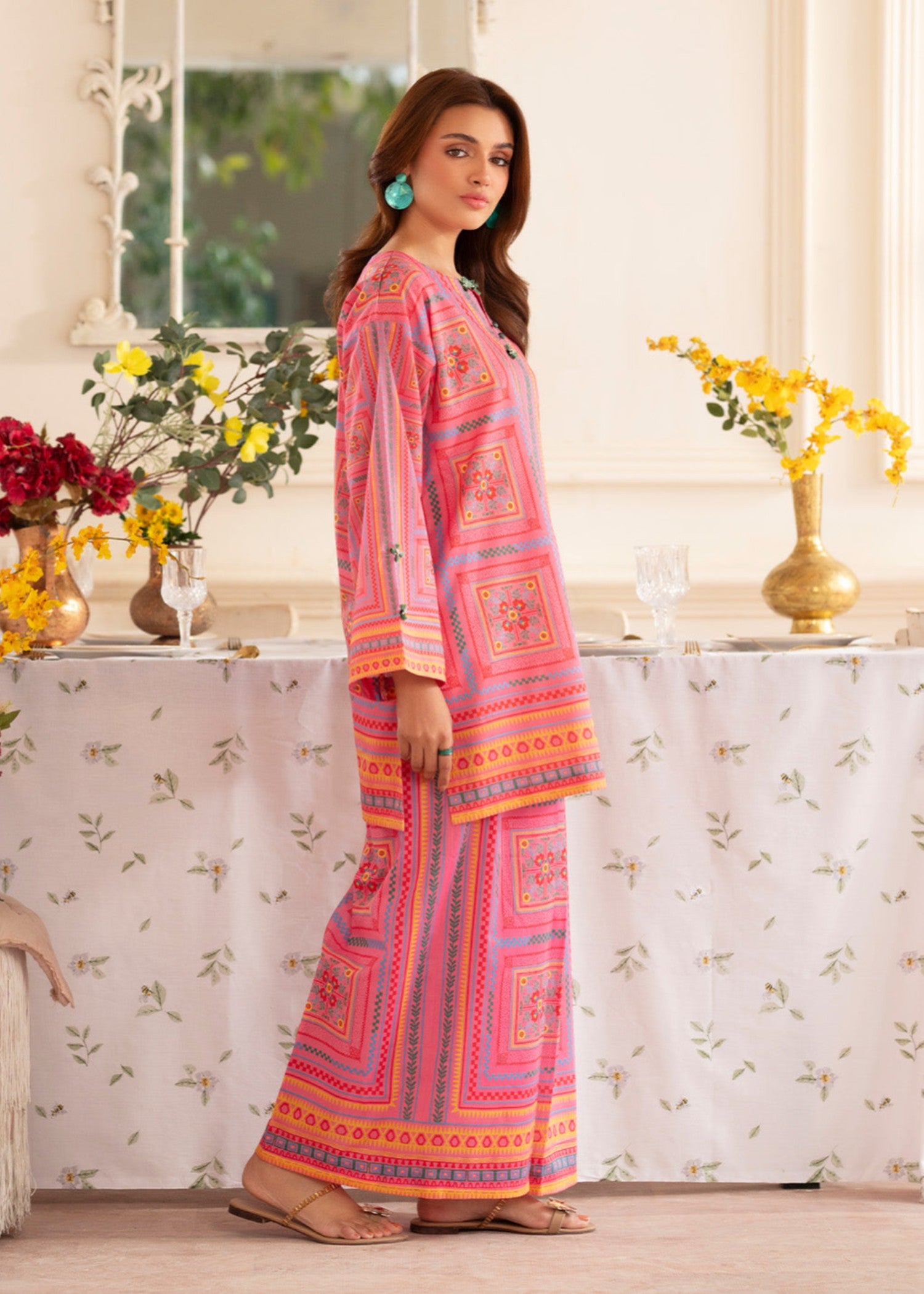 lawn Unstitched in Strawberry pink
