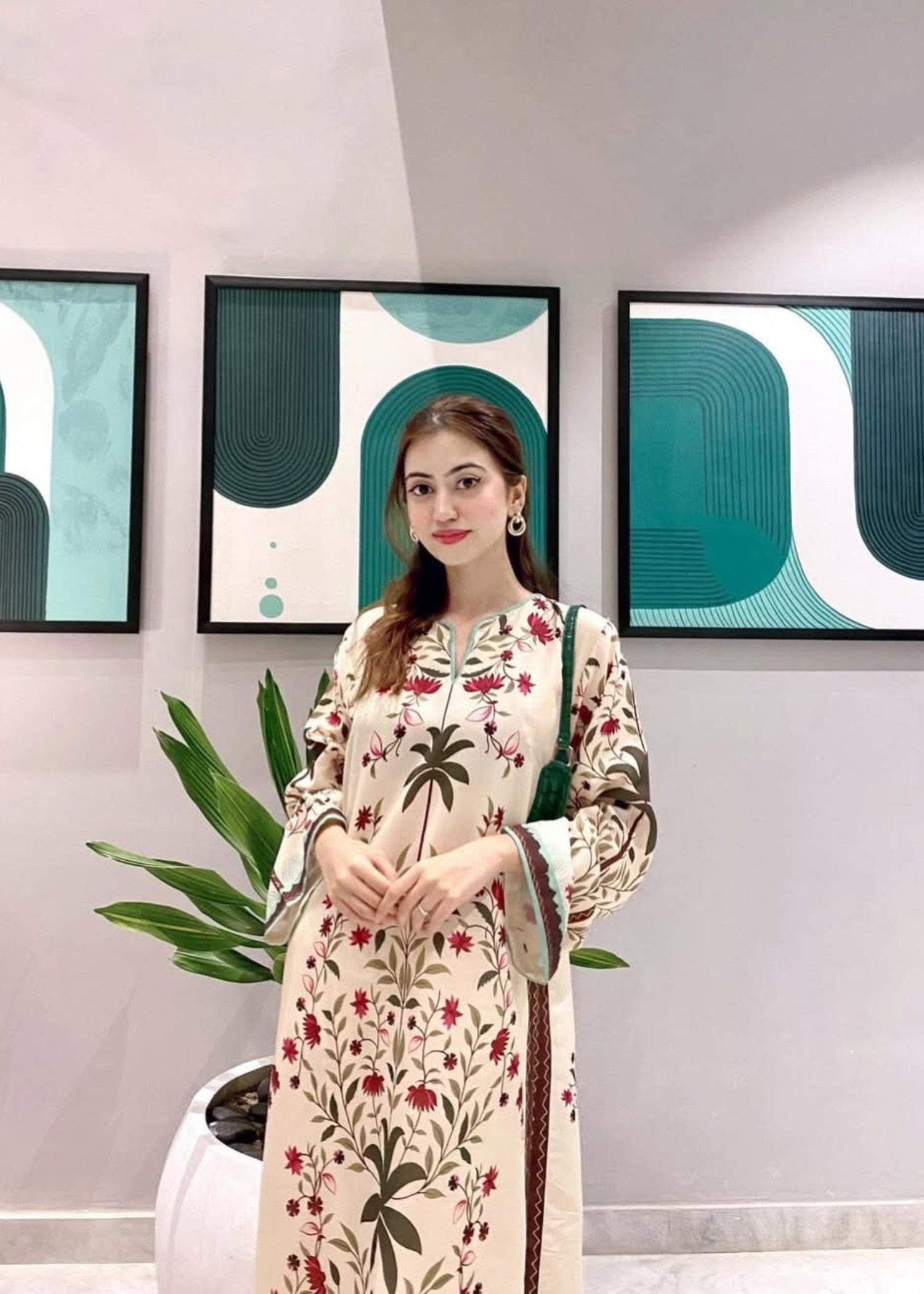 poly lawn Co Ord Sets in Ivory