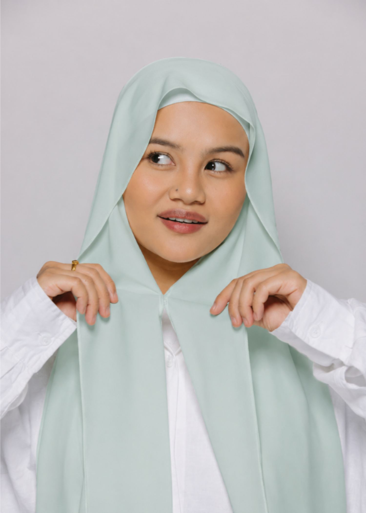 georgette Hijab in Pistachio green