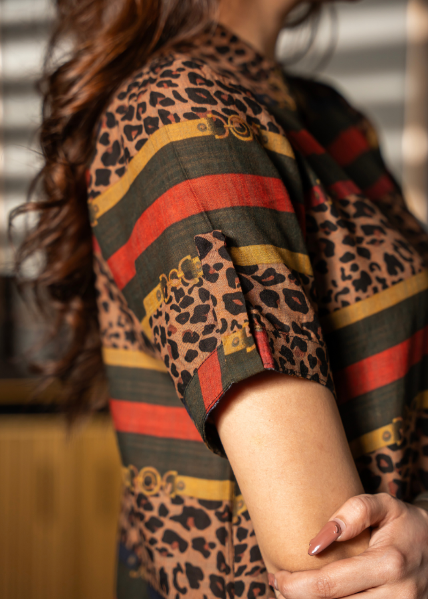 lawn Kaftan in Dark brown