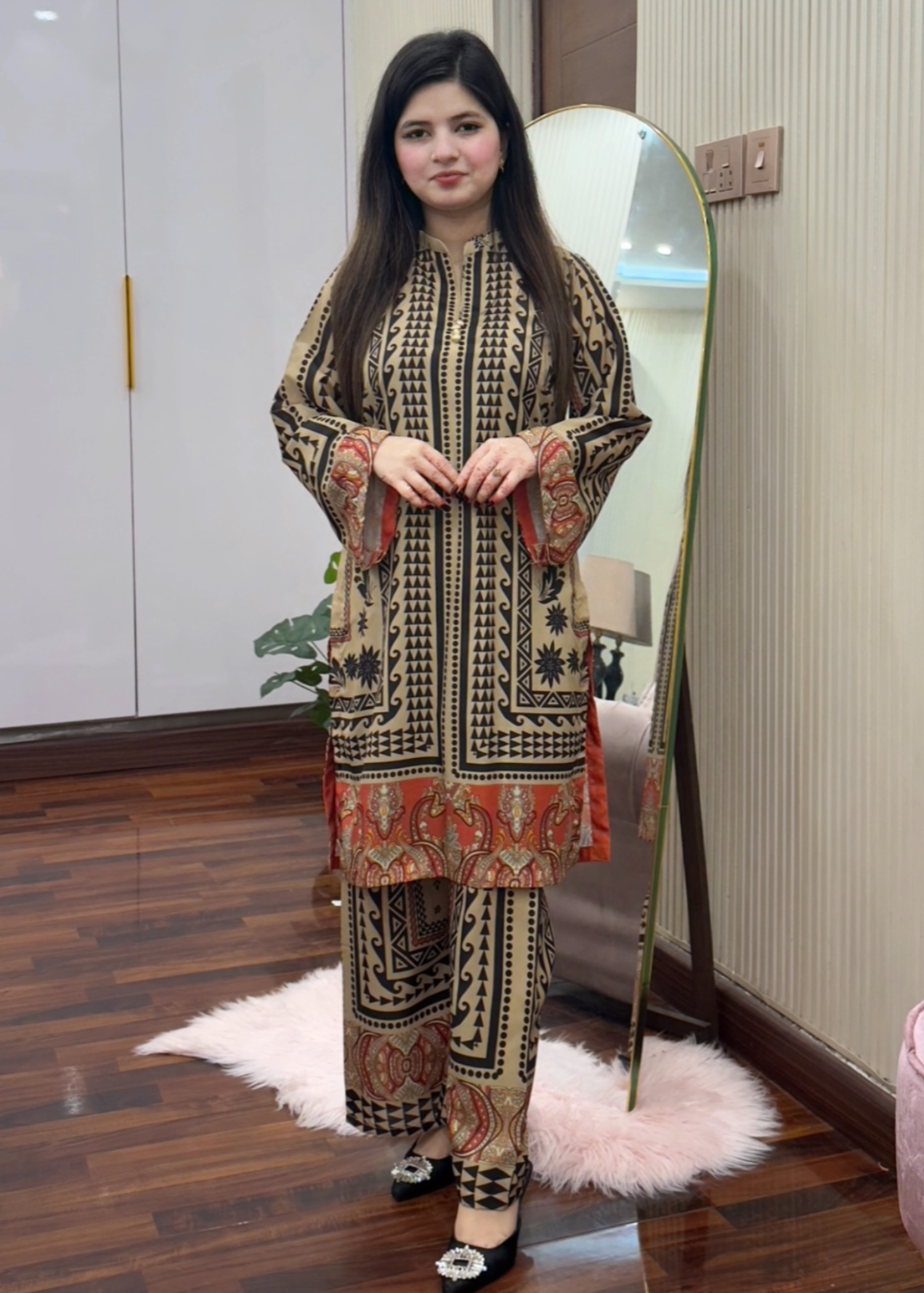 silk crepe Co Ord Sets in Sage green