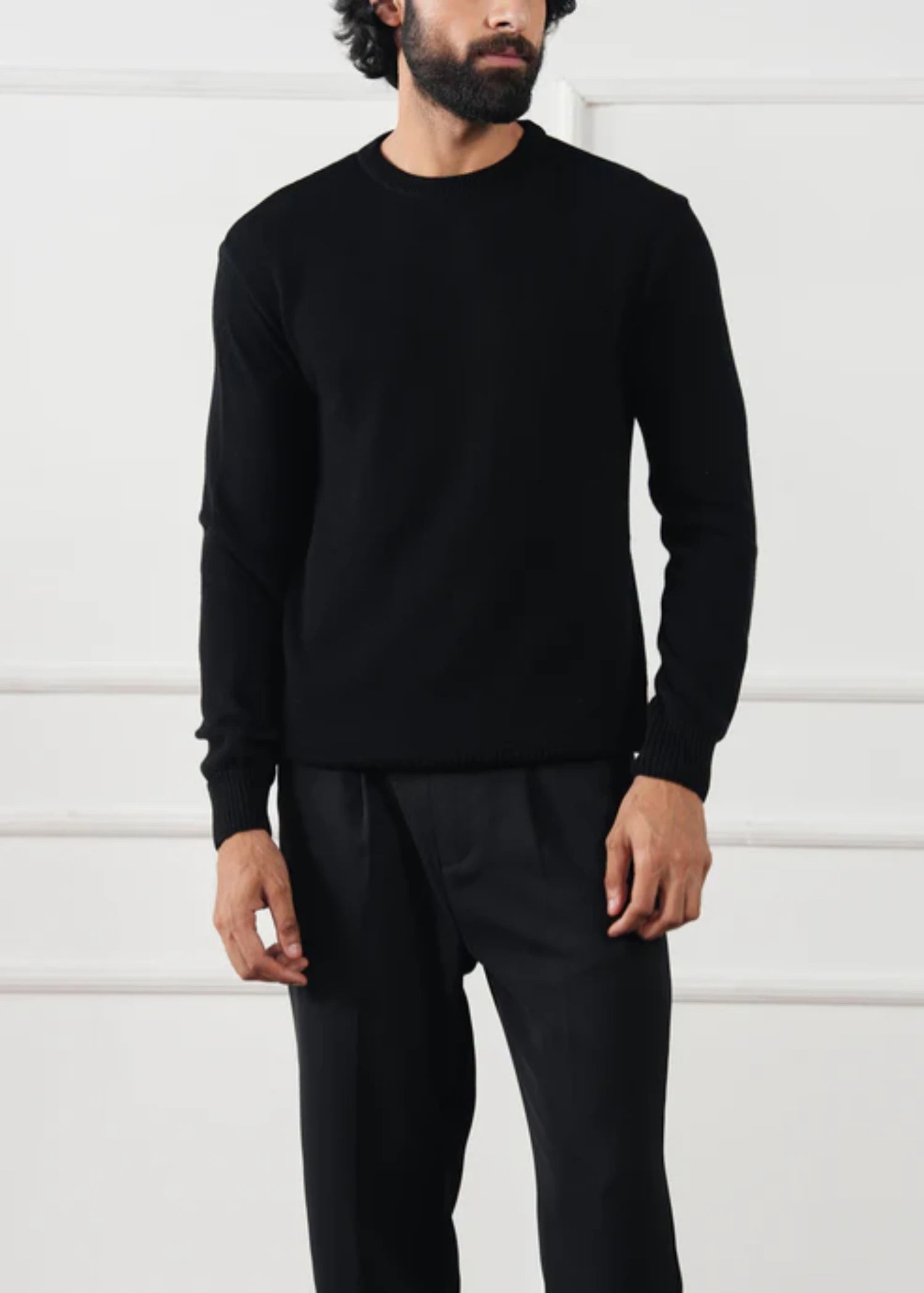 cotton Sweater in Jet black by Avant Garde