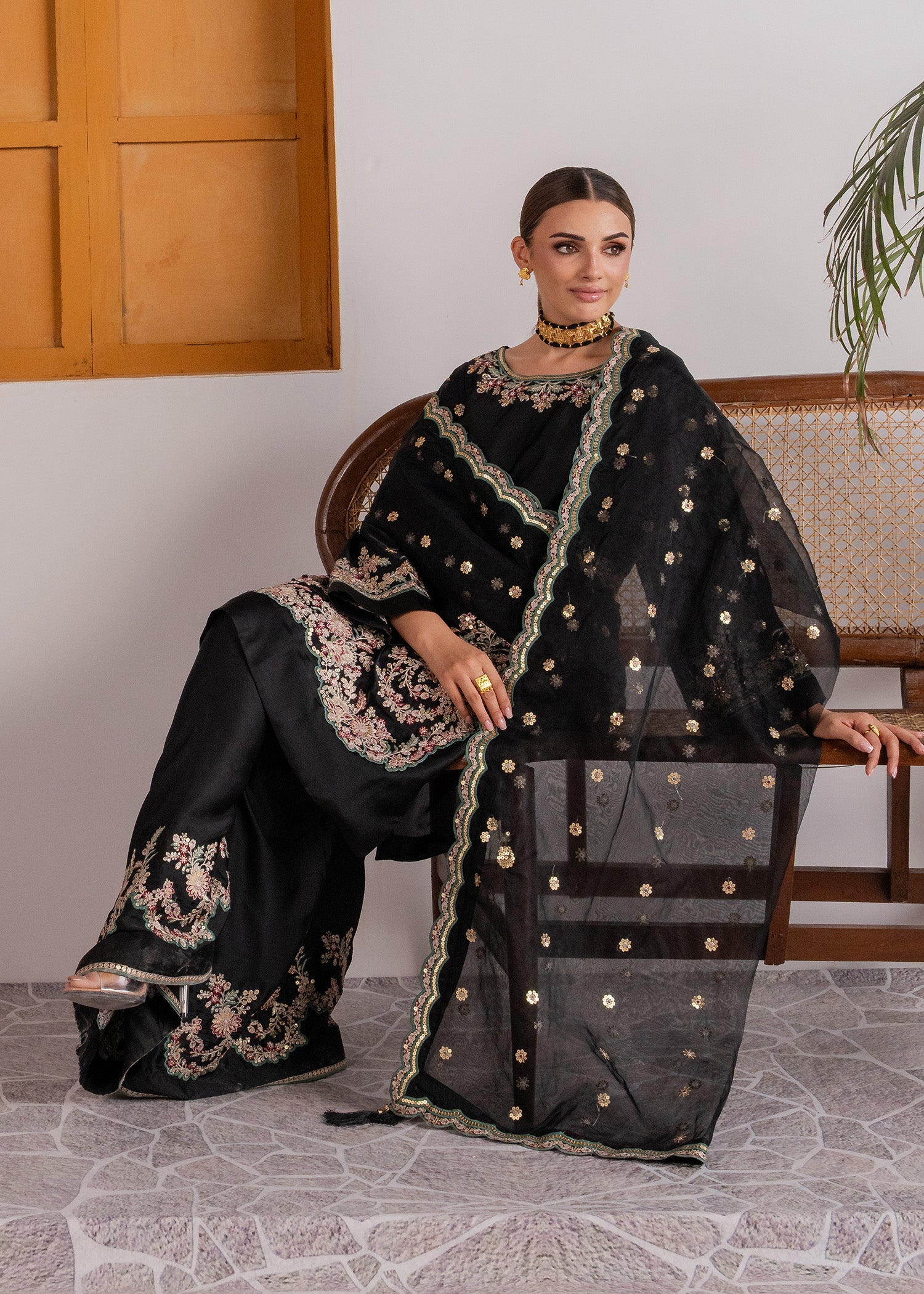 charmuse/shamooz Kurta Set in Black