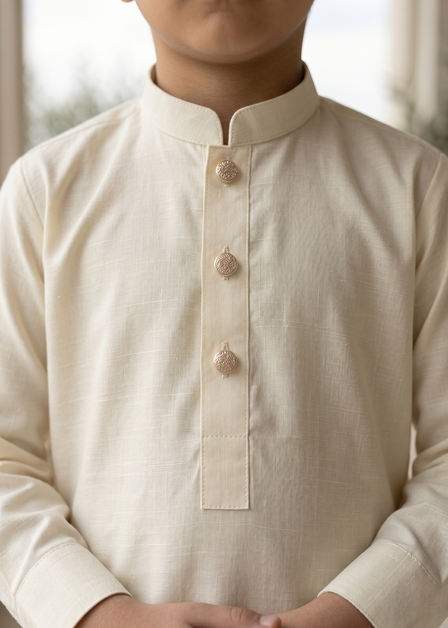 wash & wear Kurta Set in Cream