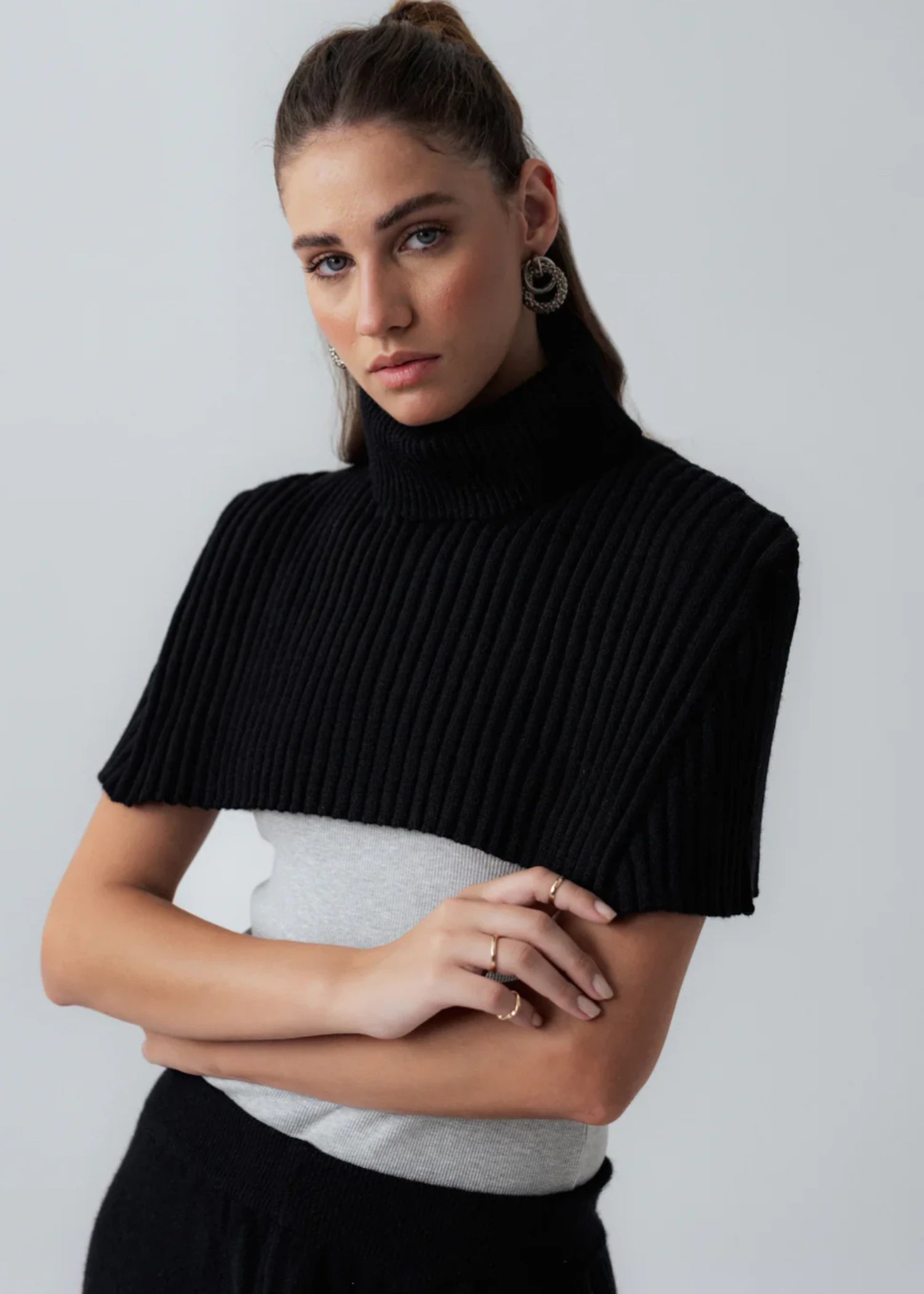 nylon Sweater in Black