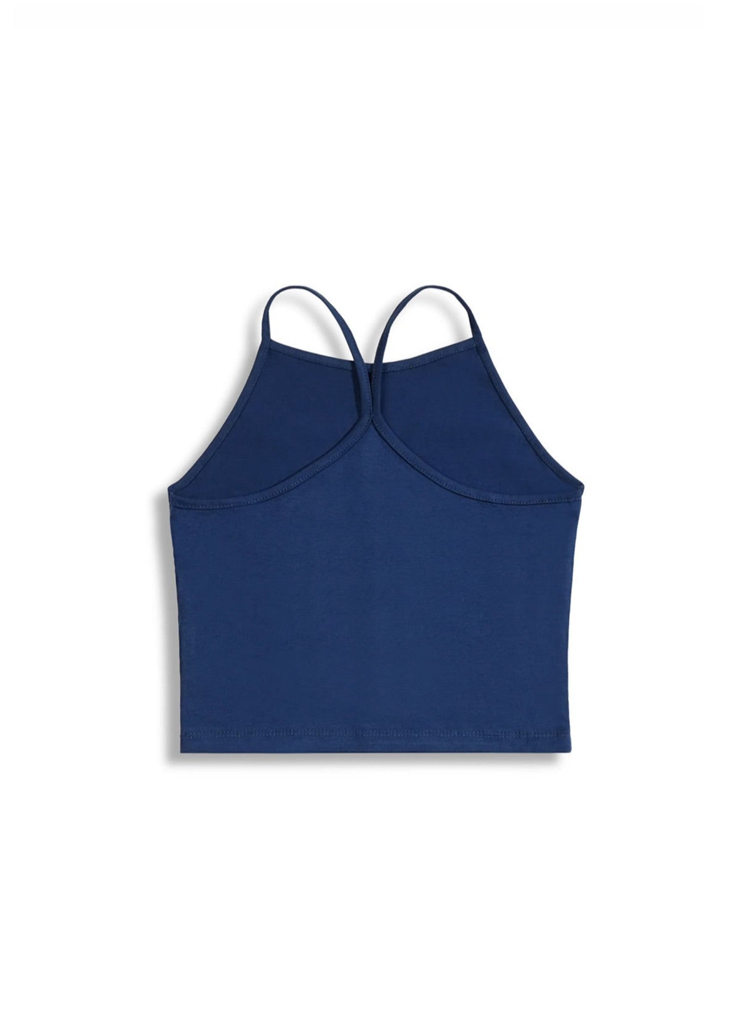 cotton jersey Tank Top in Navy blue