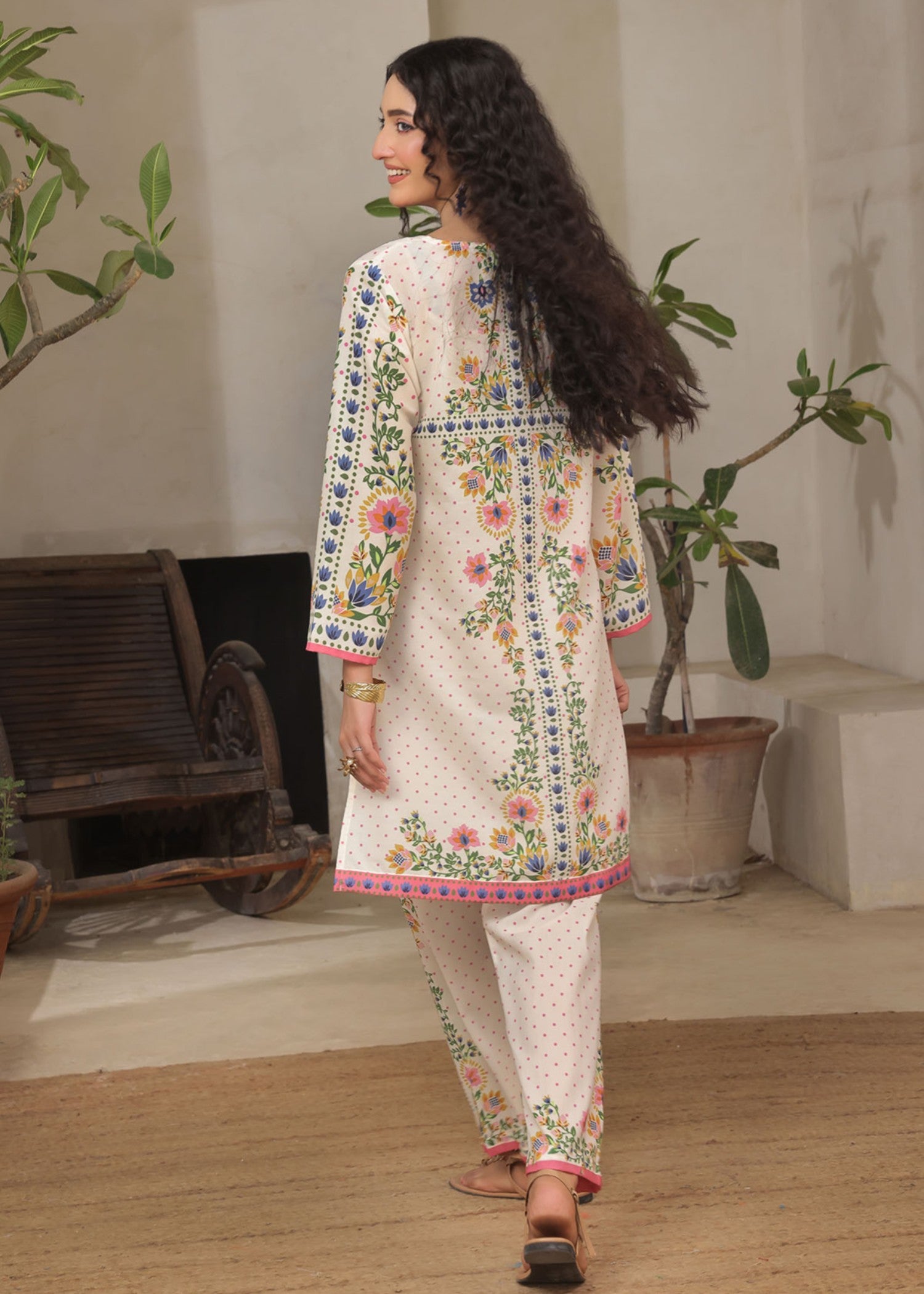 poly lawn Co Ord Sets in Tea rose pink