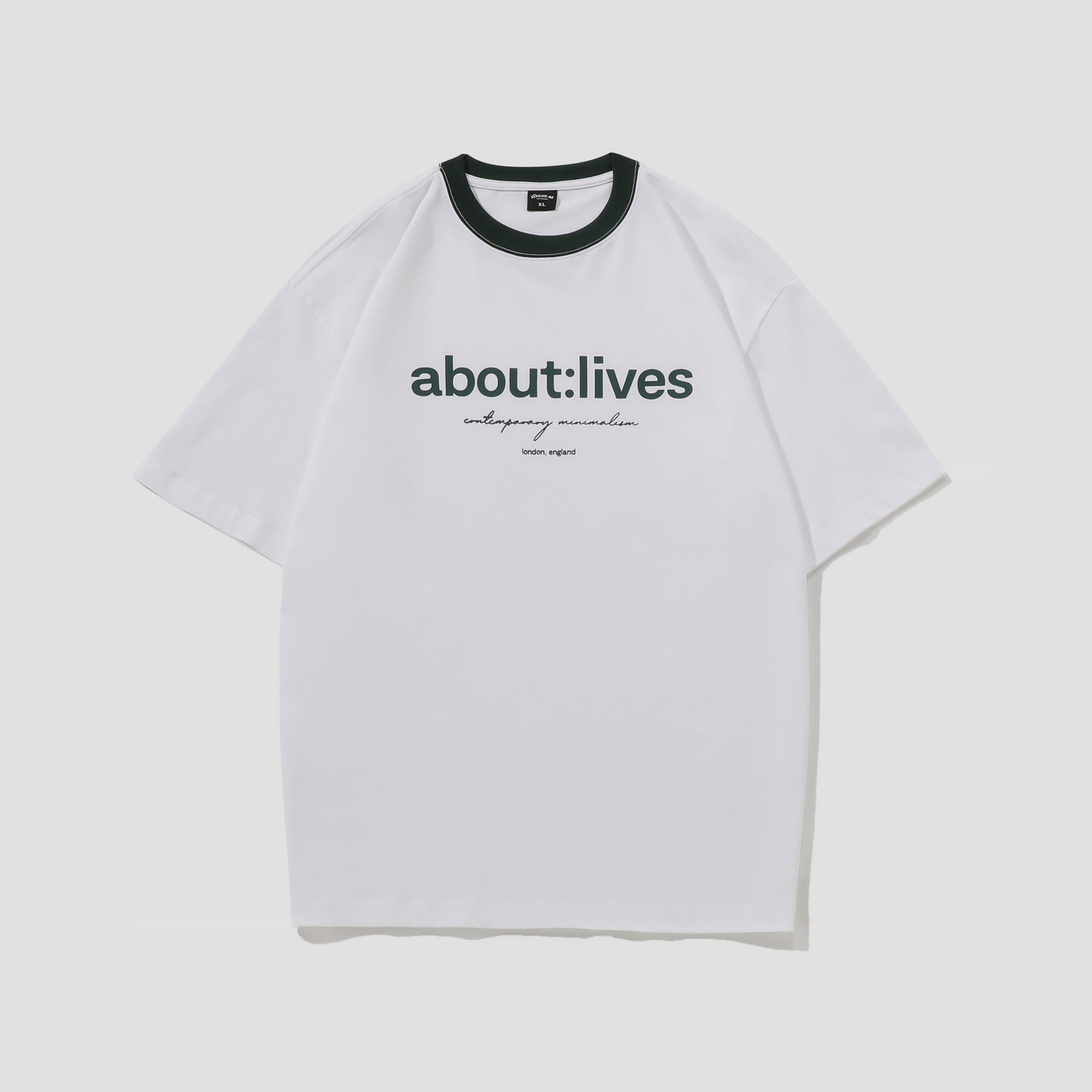 Simple Multicolor Printing Round Neck Short Sleeve T-shirt For Men