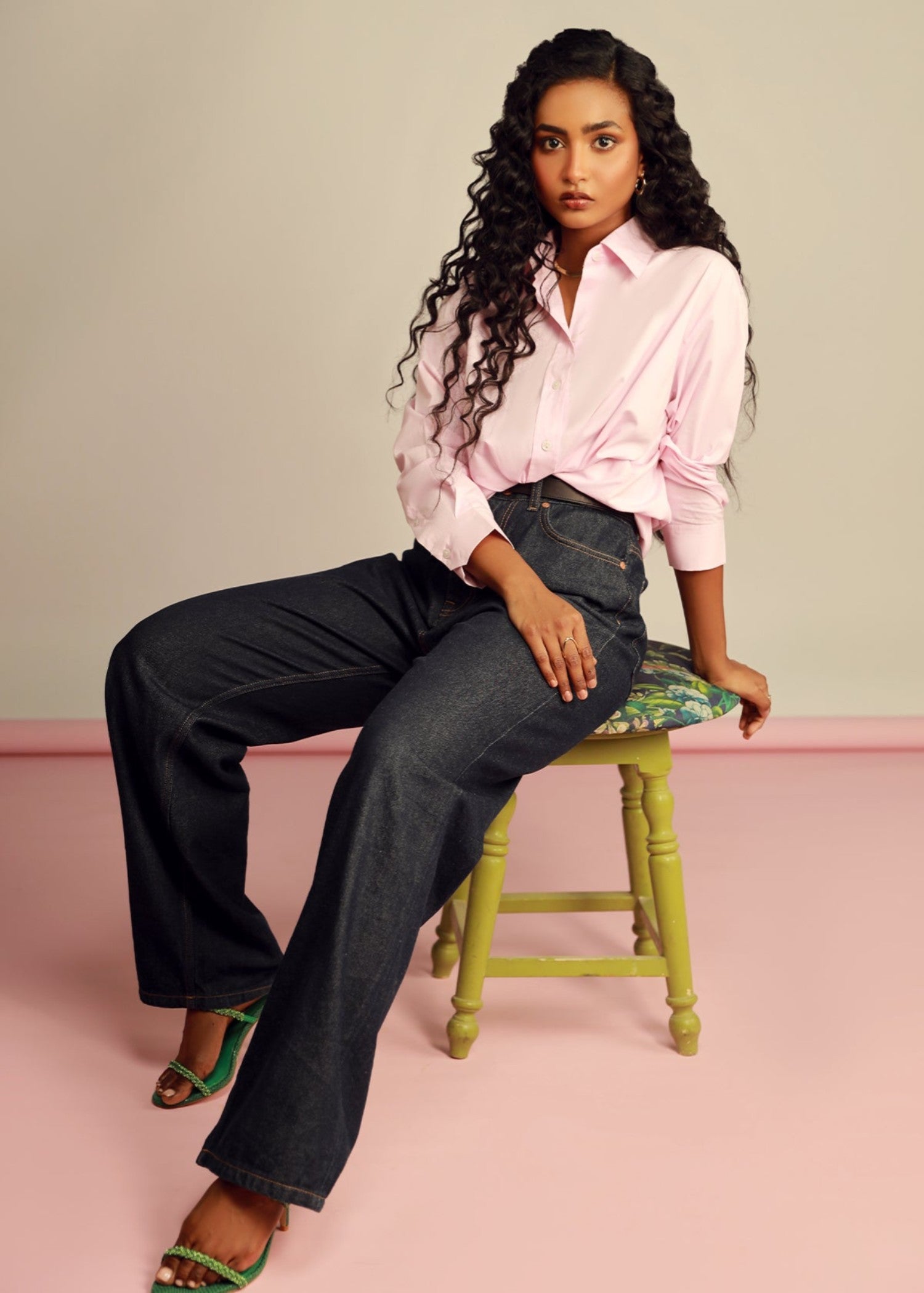 poplin Top in Pink