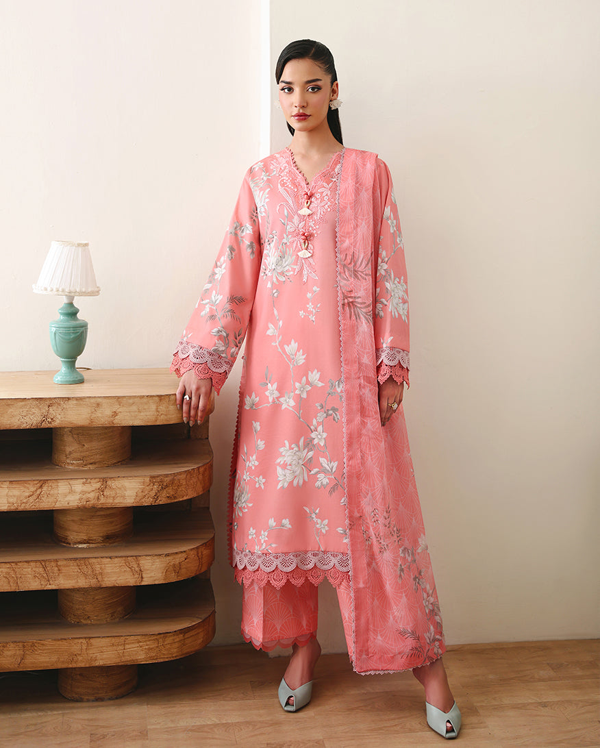 Eclat Garden Printed Lawn – Azalea Grace