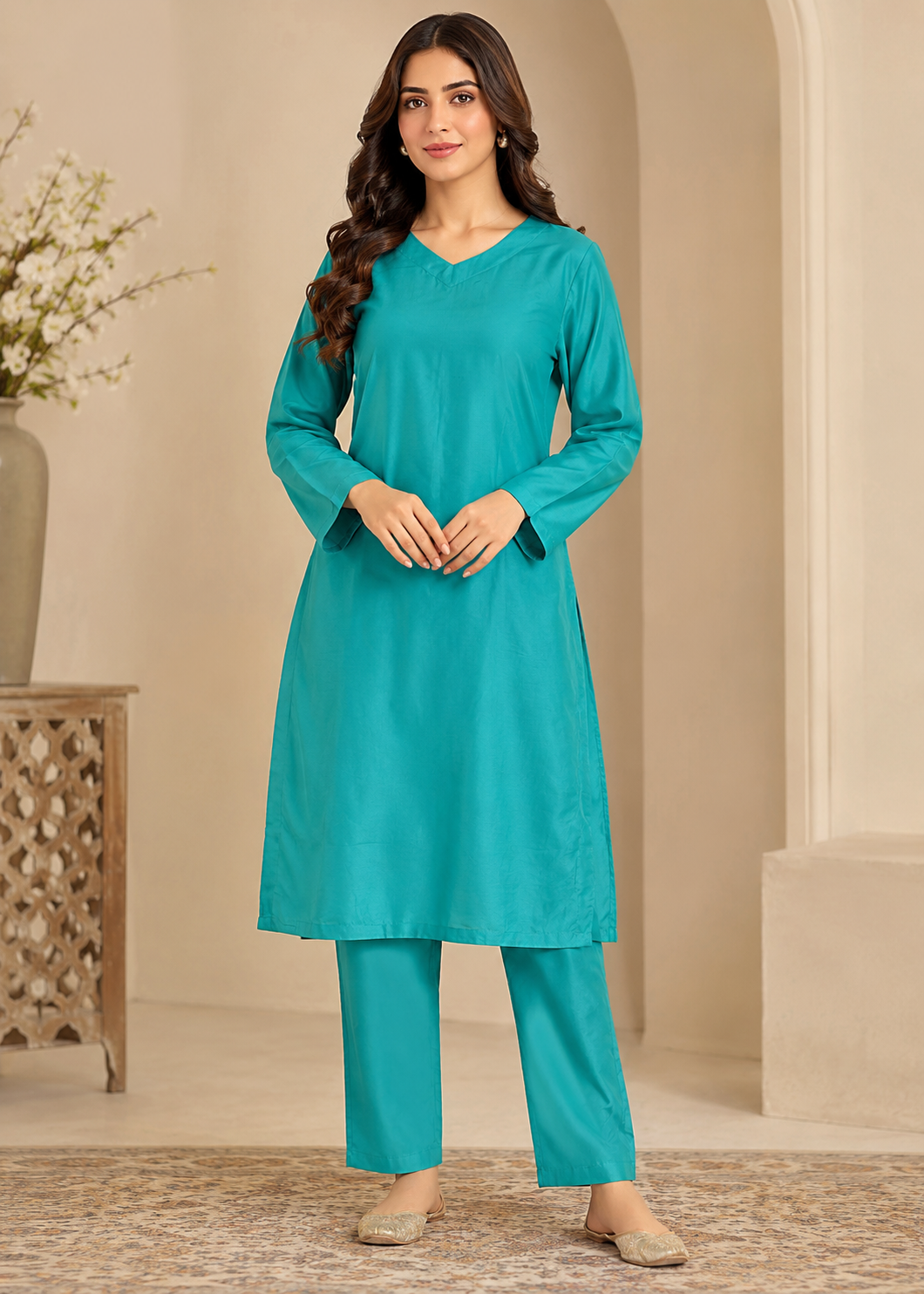 linen Co Ord Sets in Parrot green