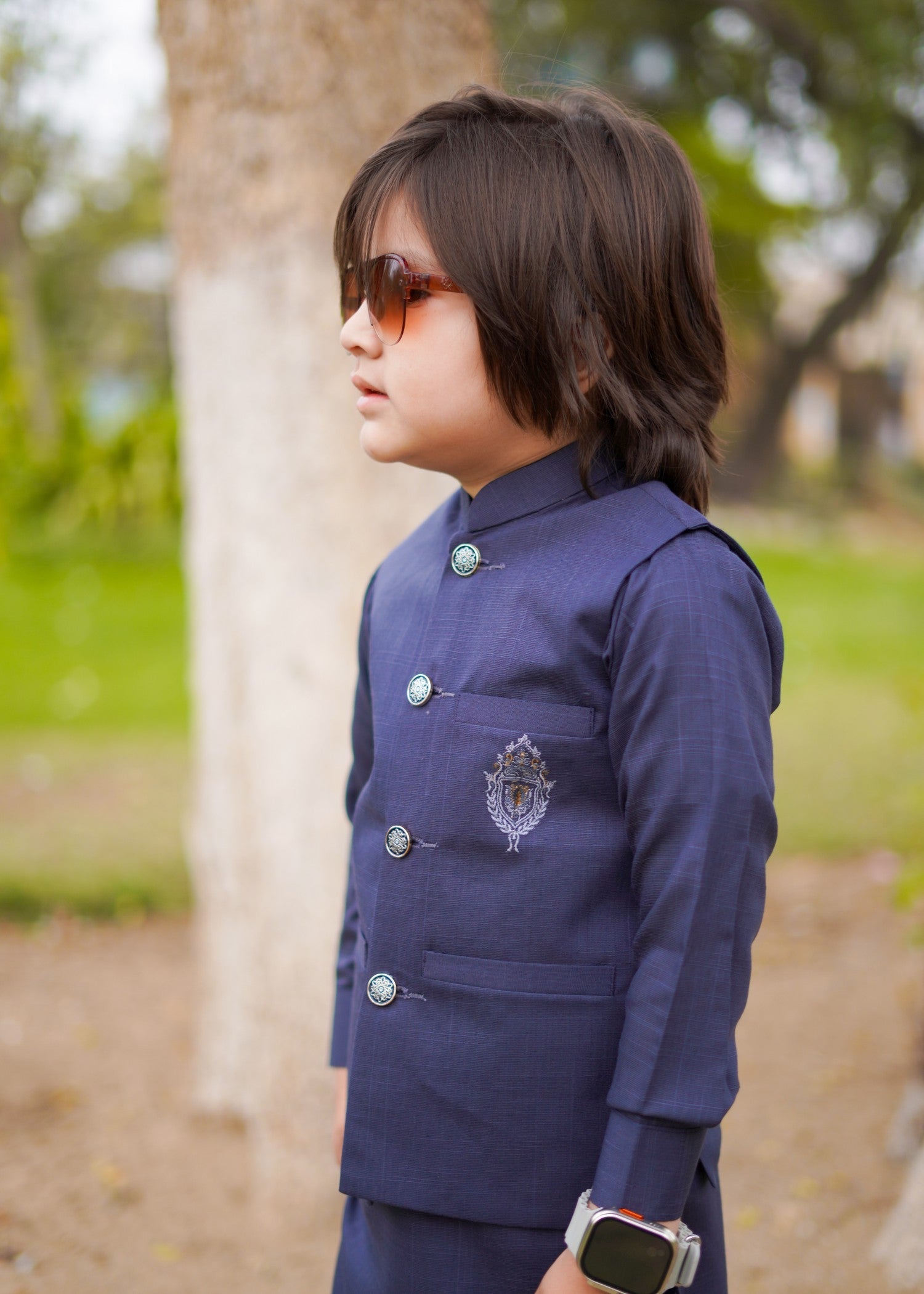 wash & wear Waistcoat in Blue