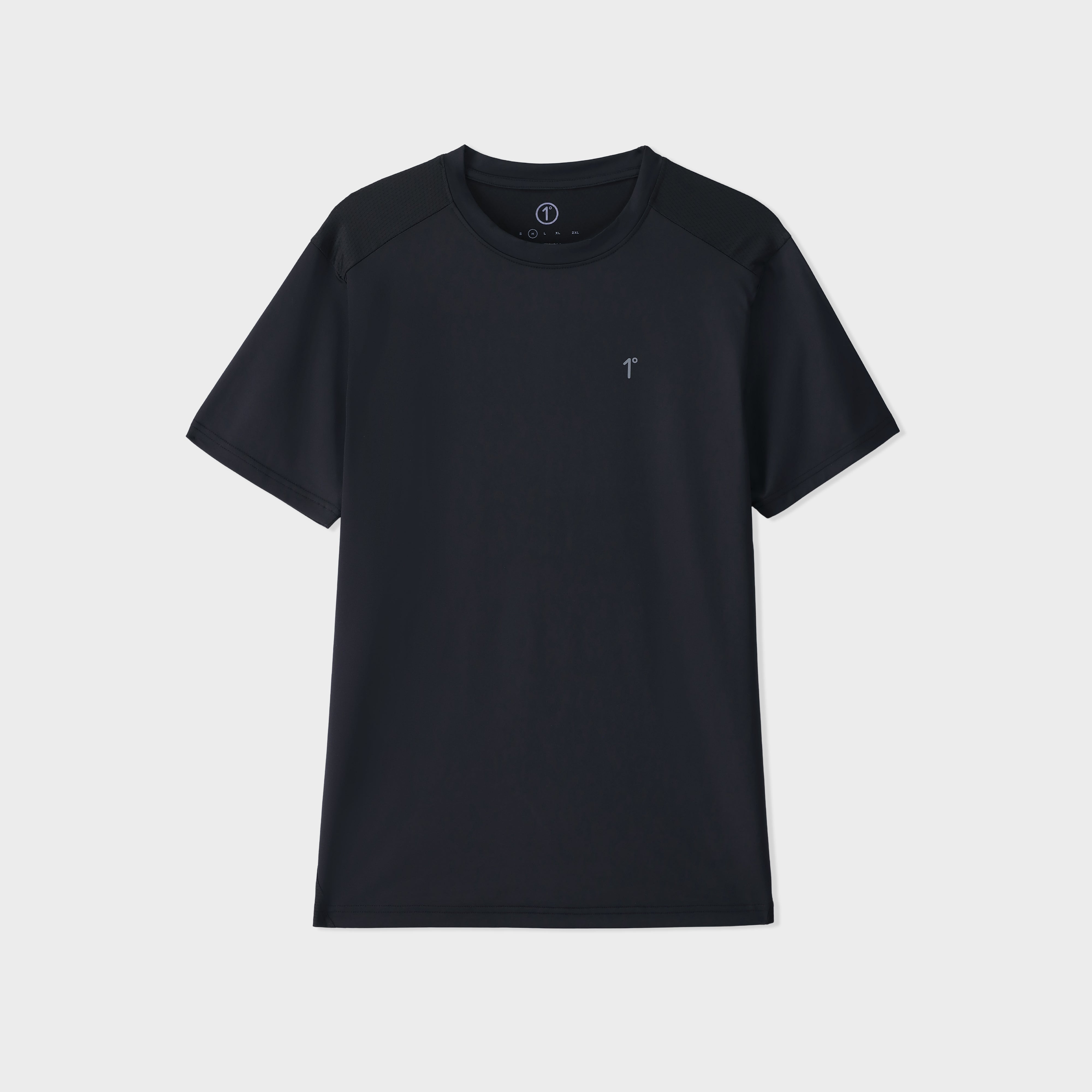 polycotton T Shirt in Jet black