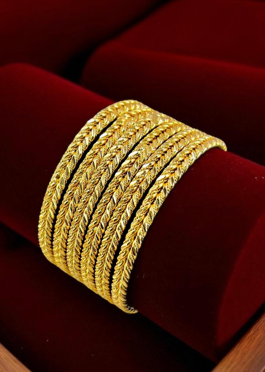 Bangles in Gold Color by - Trendy Women Bangles TZZ4898